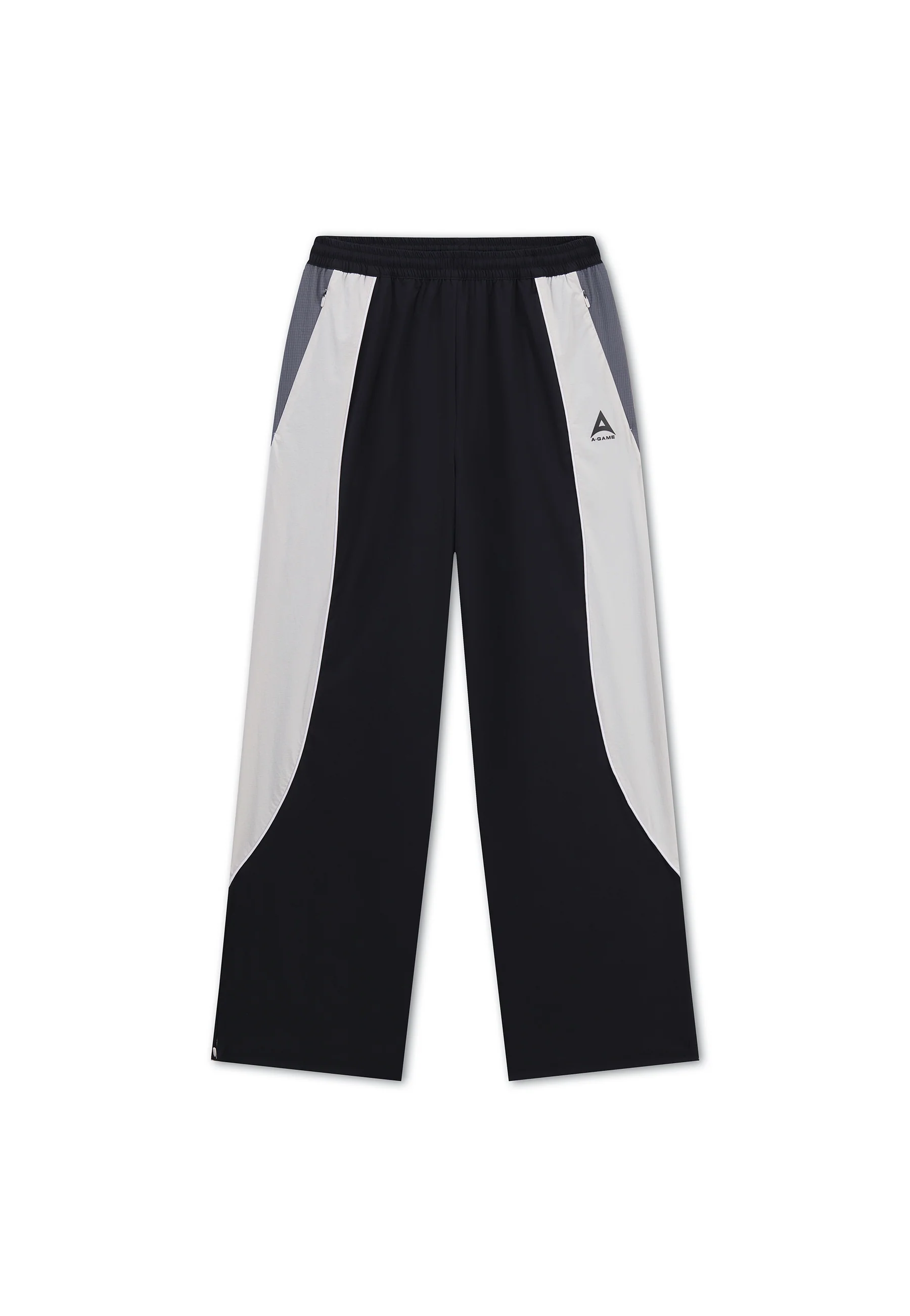Men's Textured Track Pants - Black / Light Grey - Image 10