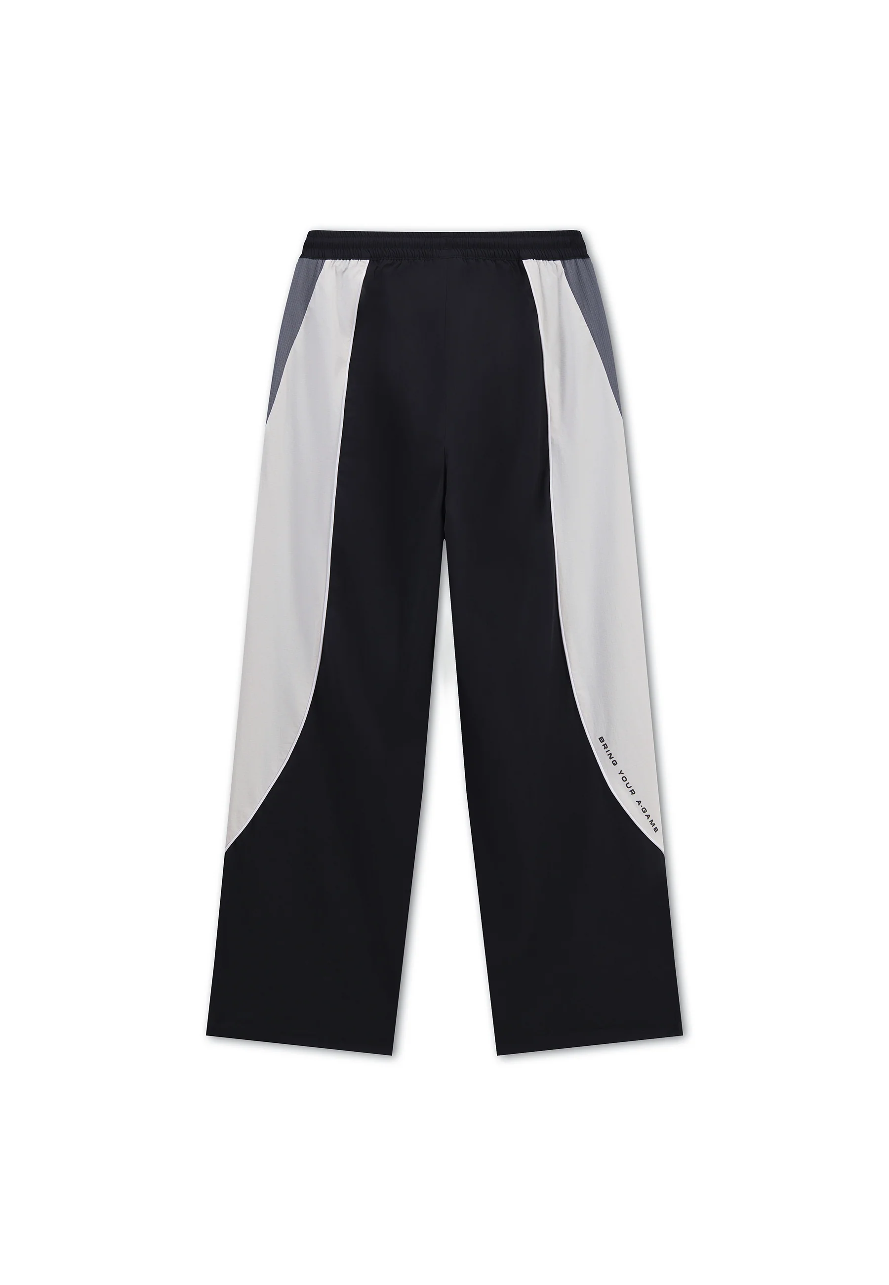 Men's Textured Track Pants - Black / Light Grey - Image 11