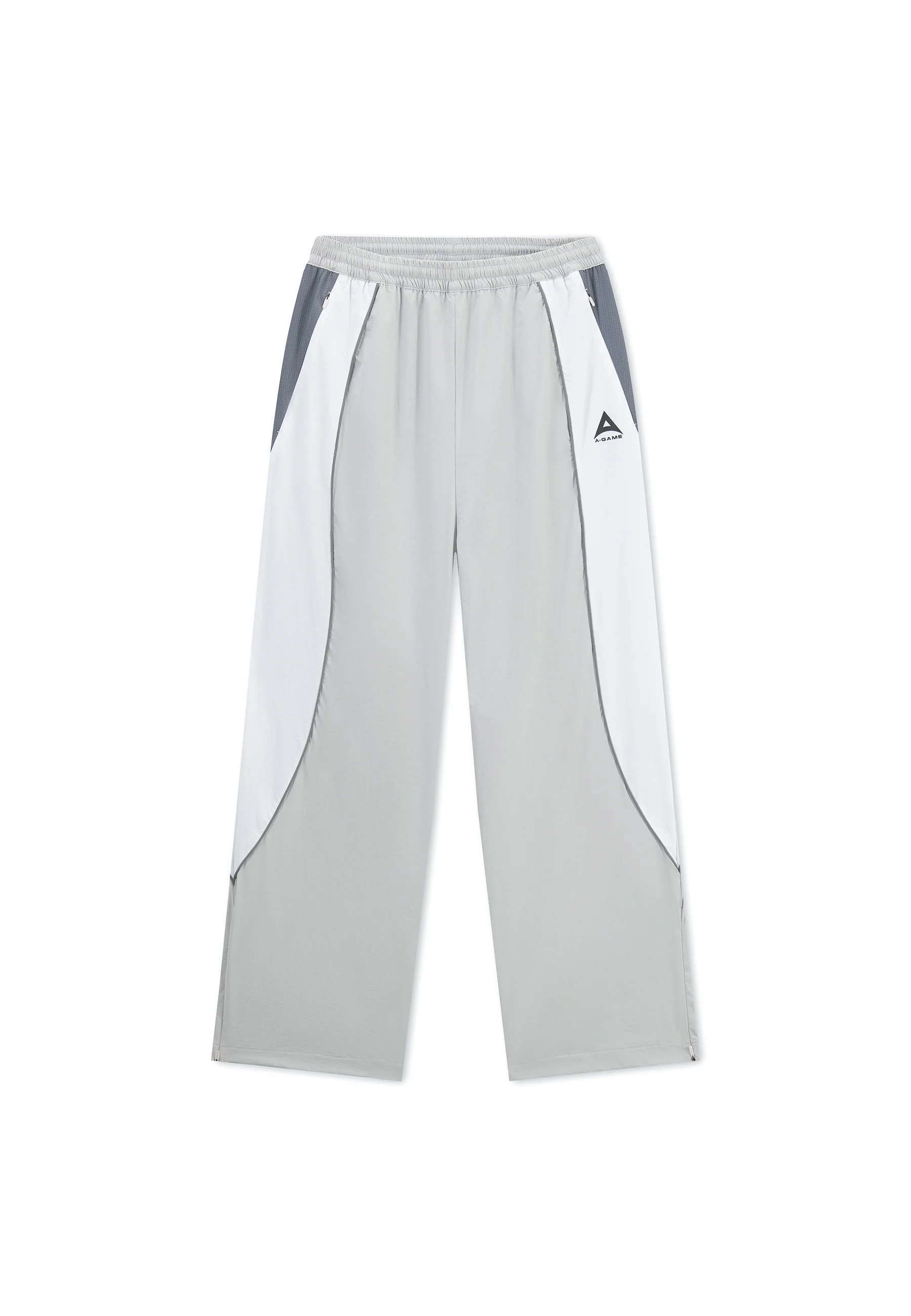 Men's Textured Track Pants - Grey / White - Image 9