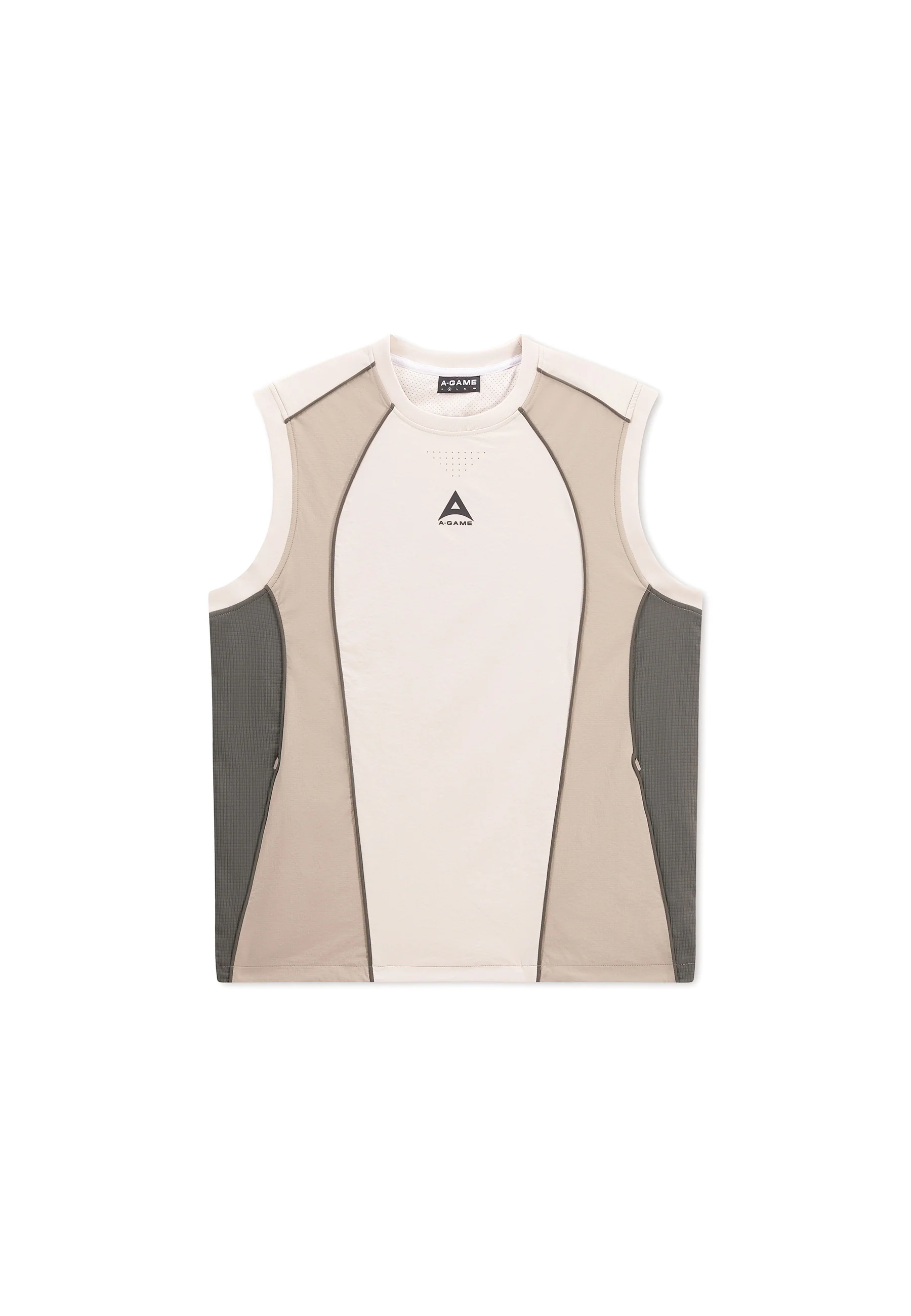 Men's Textured Vest - Beige / Mid Brown - Image 11
