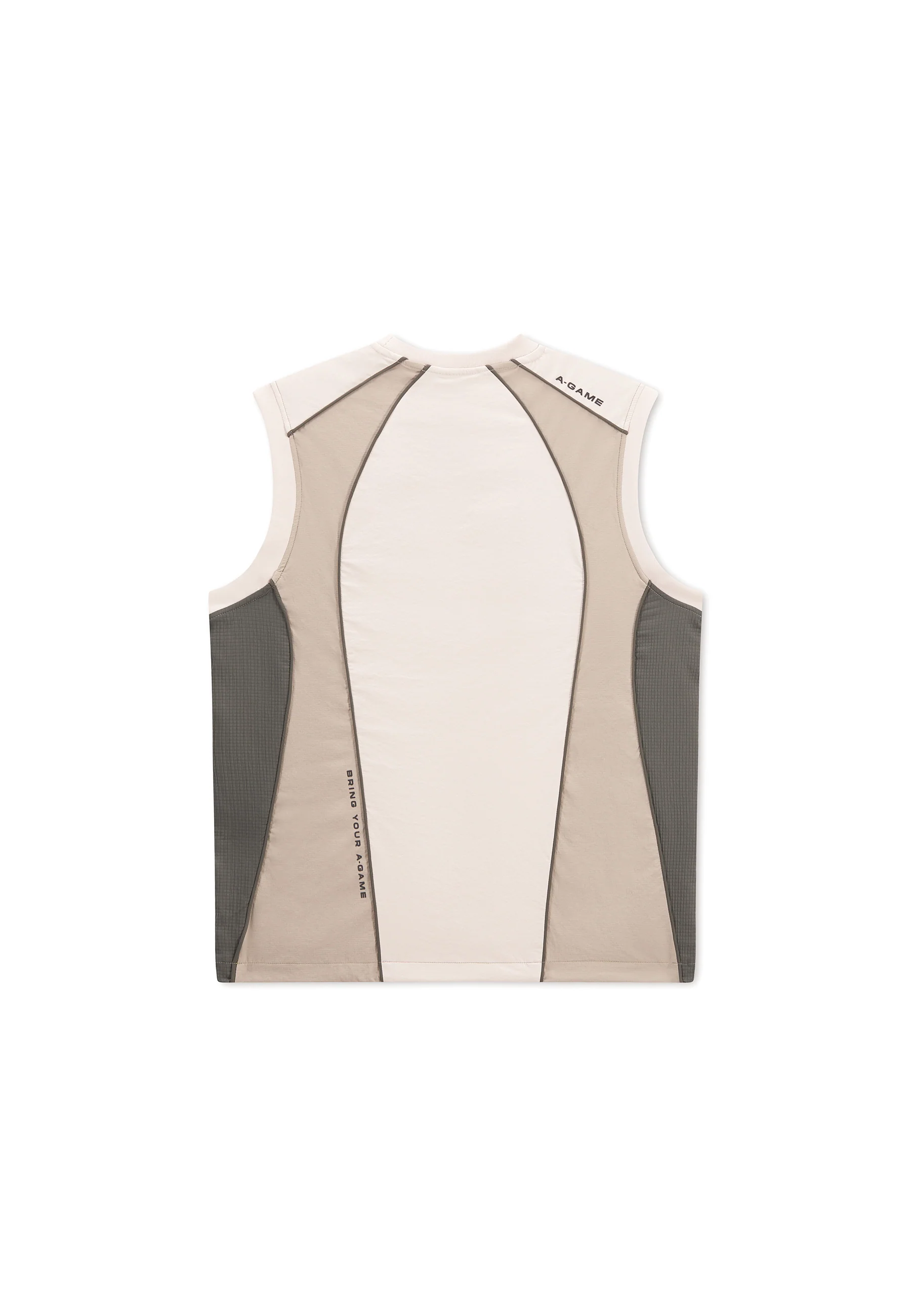 Men's Textured Vest - Beige / Mid Brown - Image 12