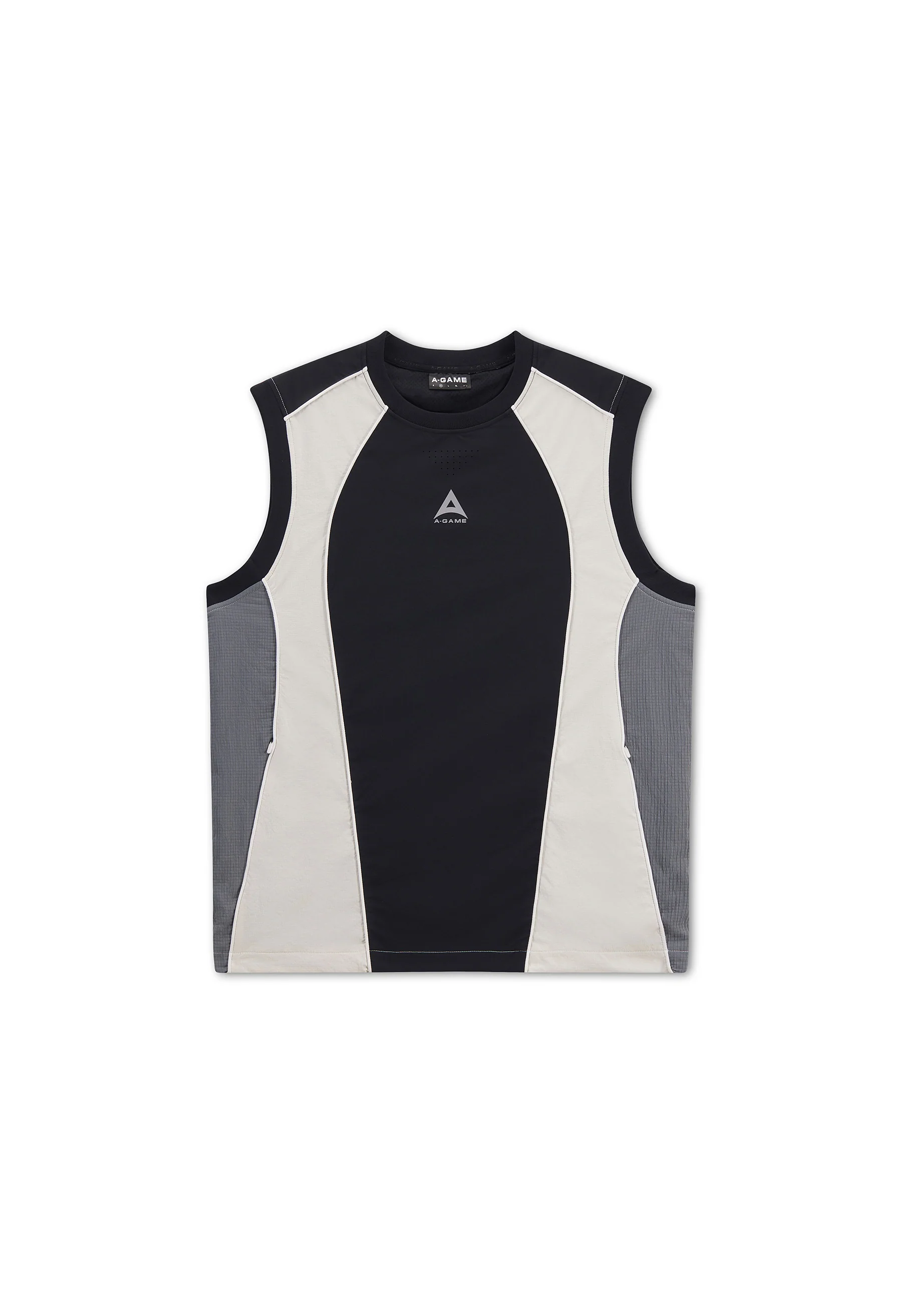 Men's Textured Vest - Black / Lightgrey - Image 10