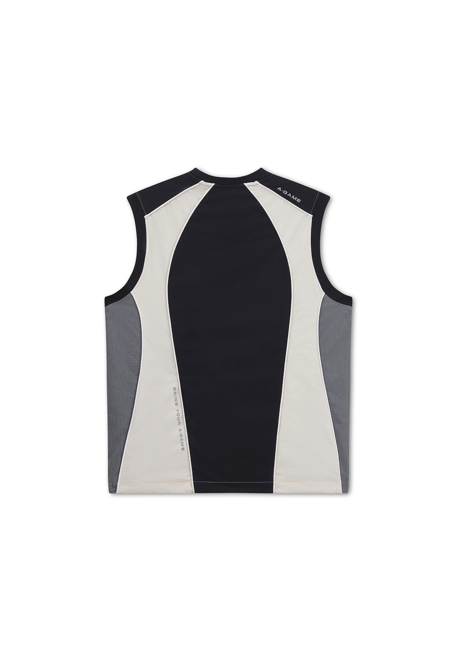 Men's Textured Vest - Black / Lightgrey - Image 11