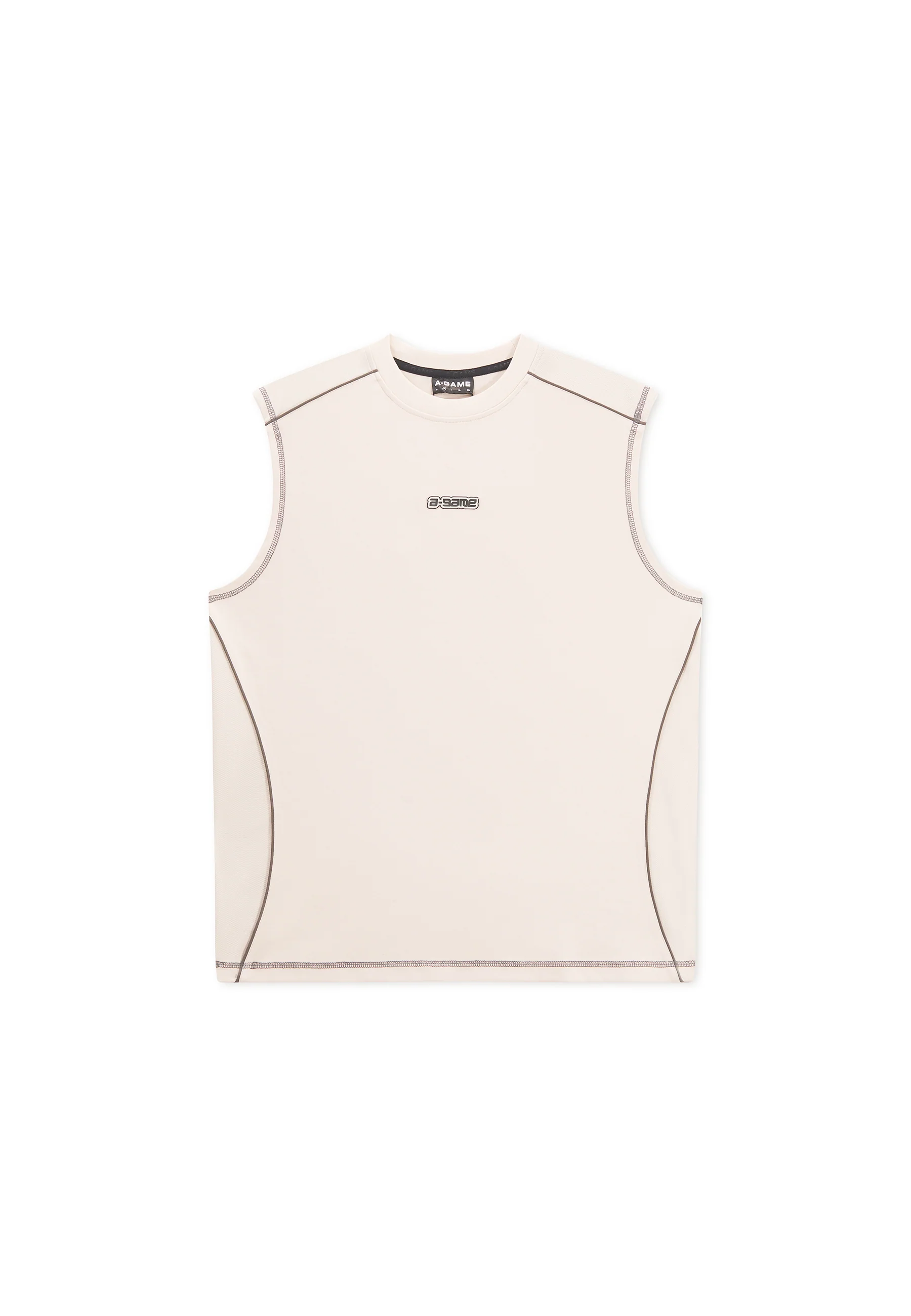Men's Seam Detail Tech T-Shirt - Beige - Image 8