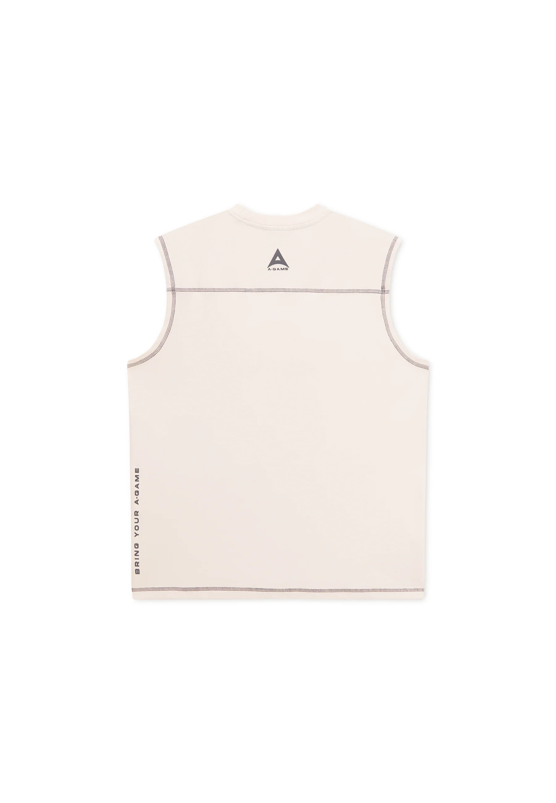 Men's Seam Detail Tech T-Shirt - Beige - Image 9