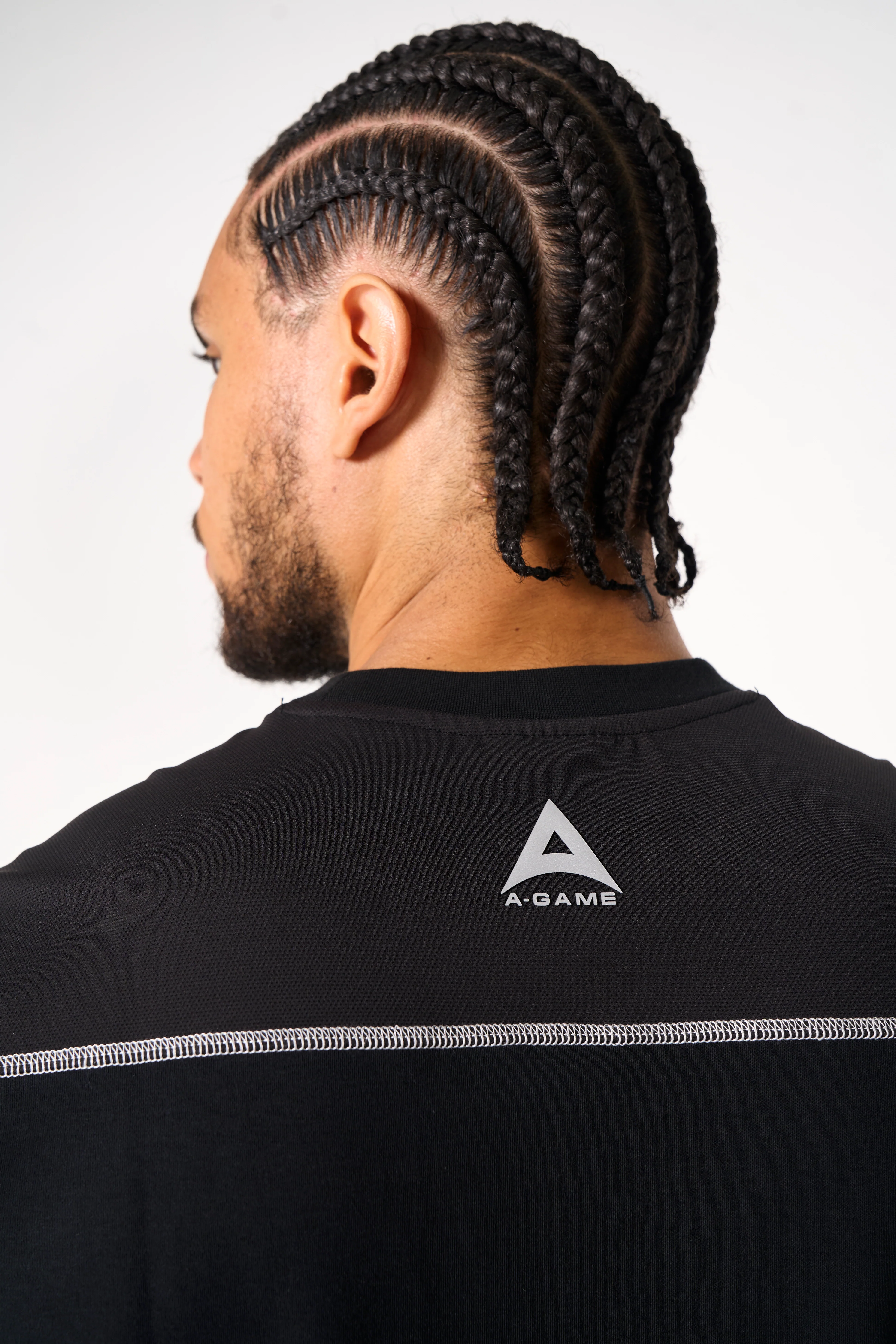 Men's Seam Detail Tech T-Shirt - Black - Image 4