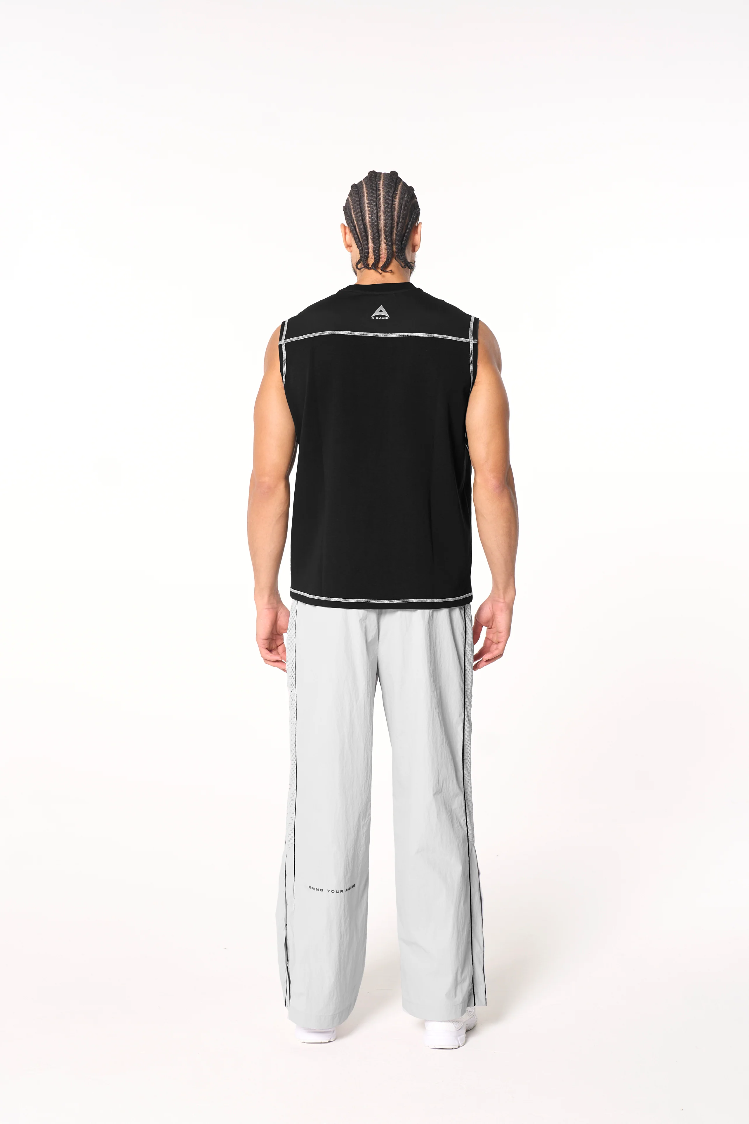 Men's Seam Detail Tech T-Shirt - Black - Image 8