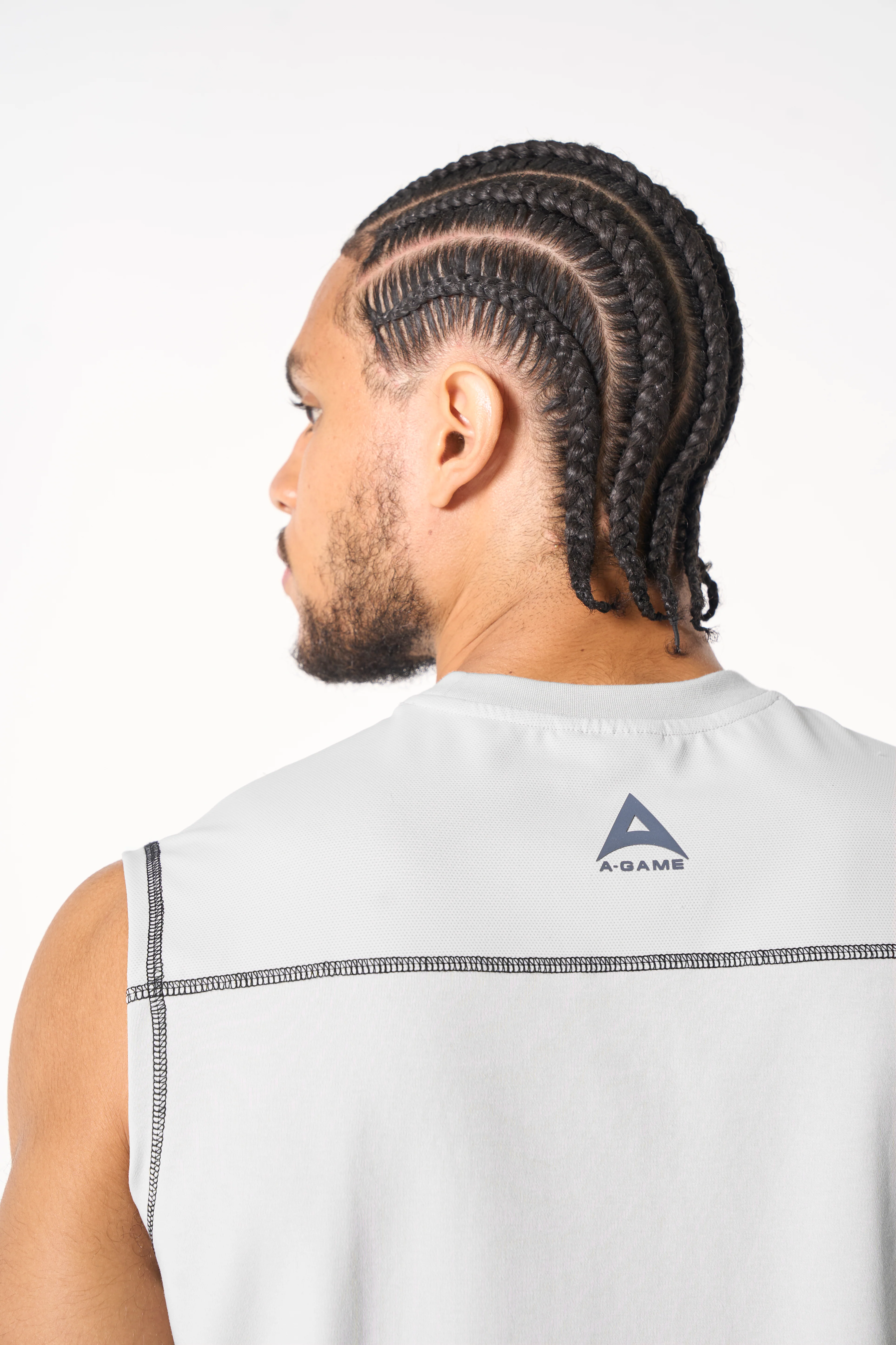 Men's Seam Detail Tech T-Shirt - Grey - Image 4