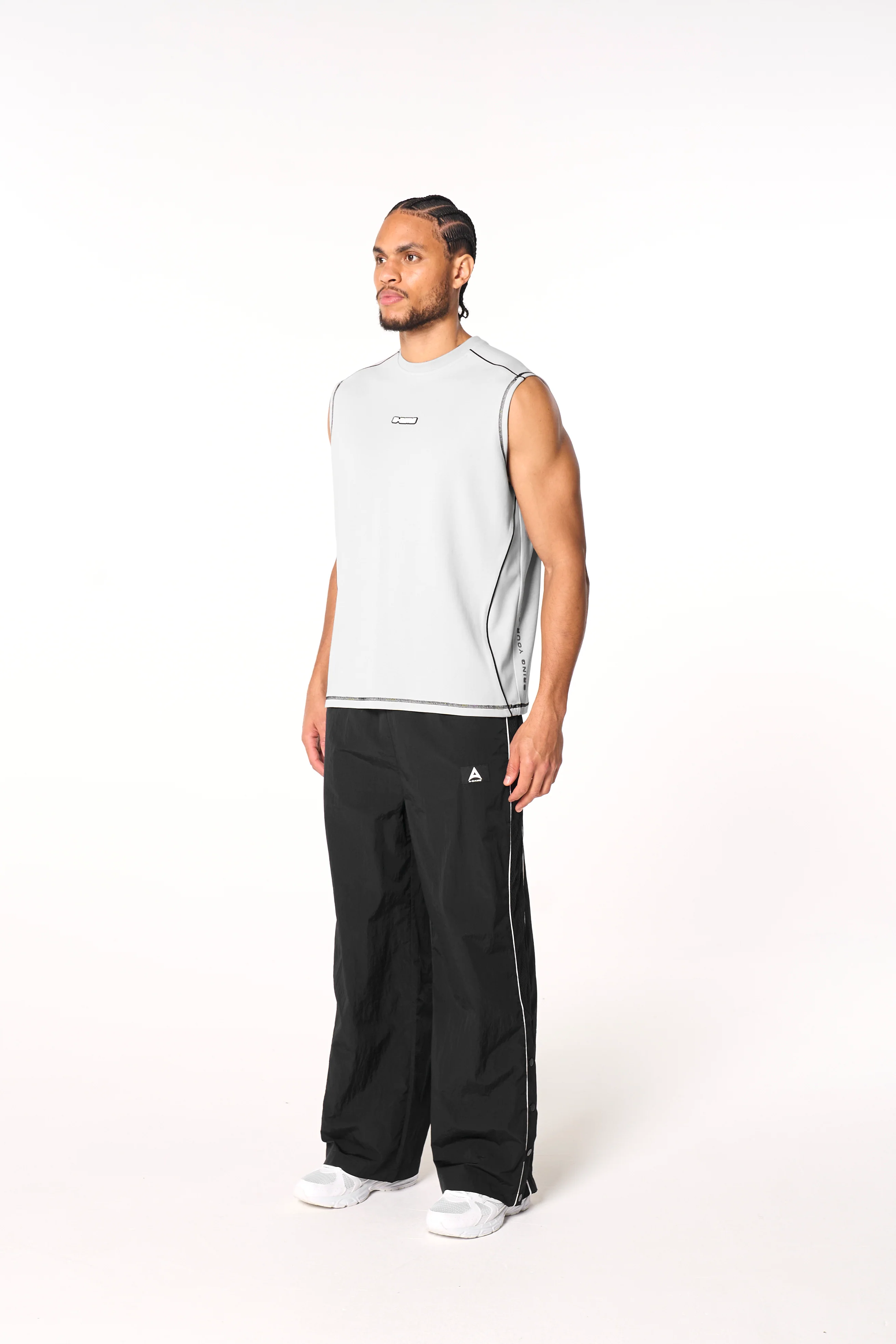 Men's Seam Detail Tech T-Shirt - Grey - Image 5