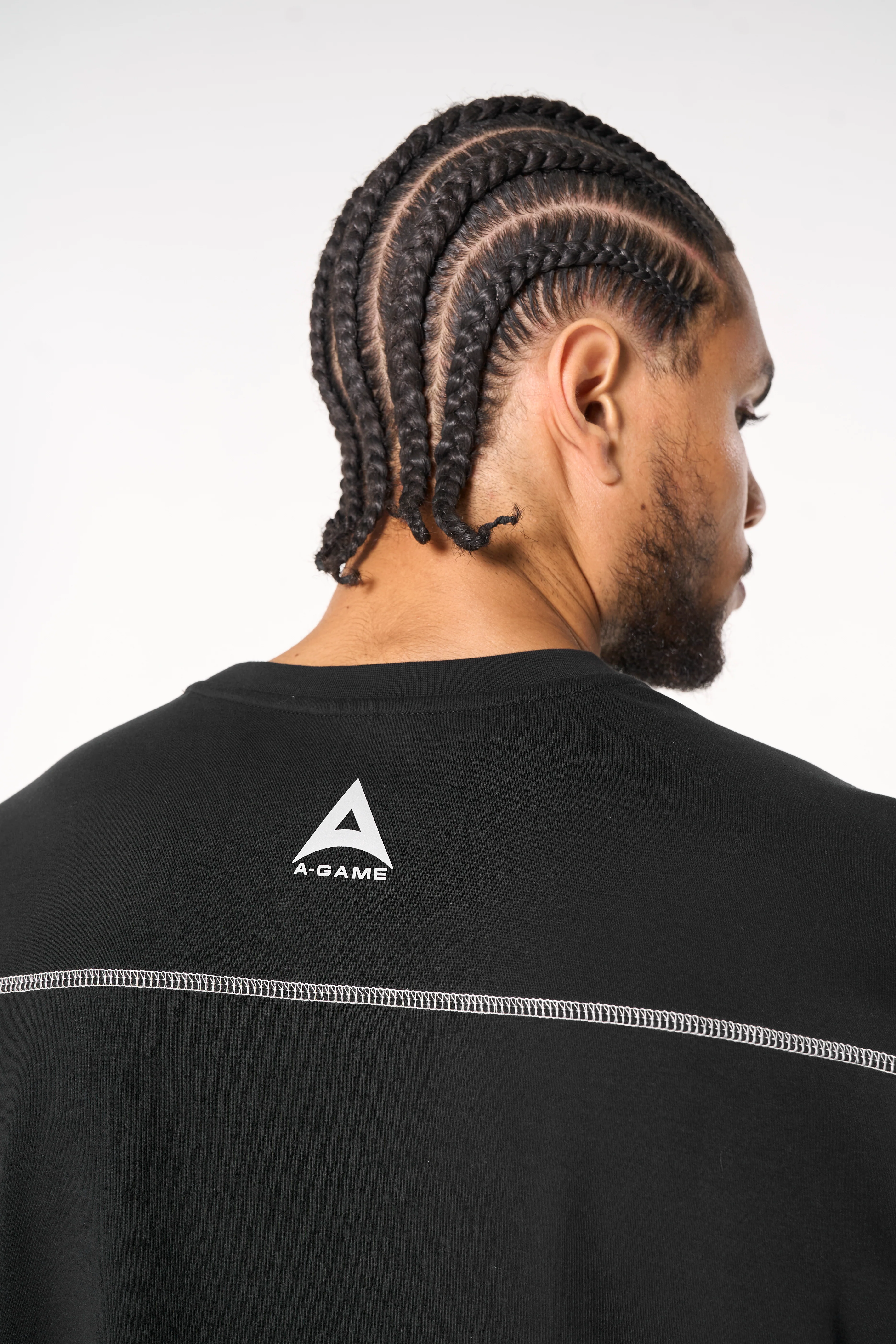 Men's Seam Detail Tech T-Shirt - Black - Image 3