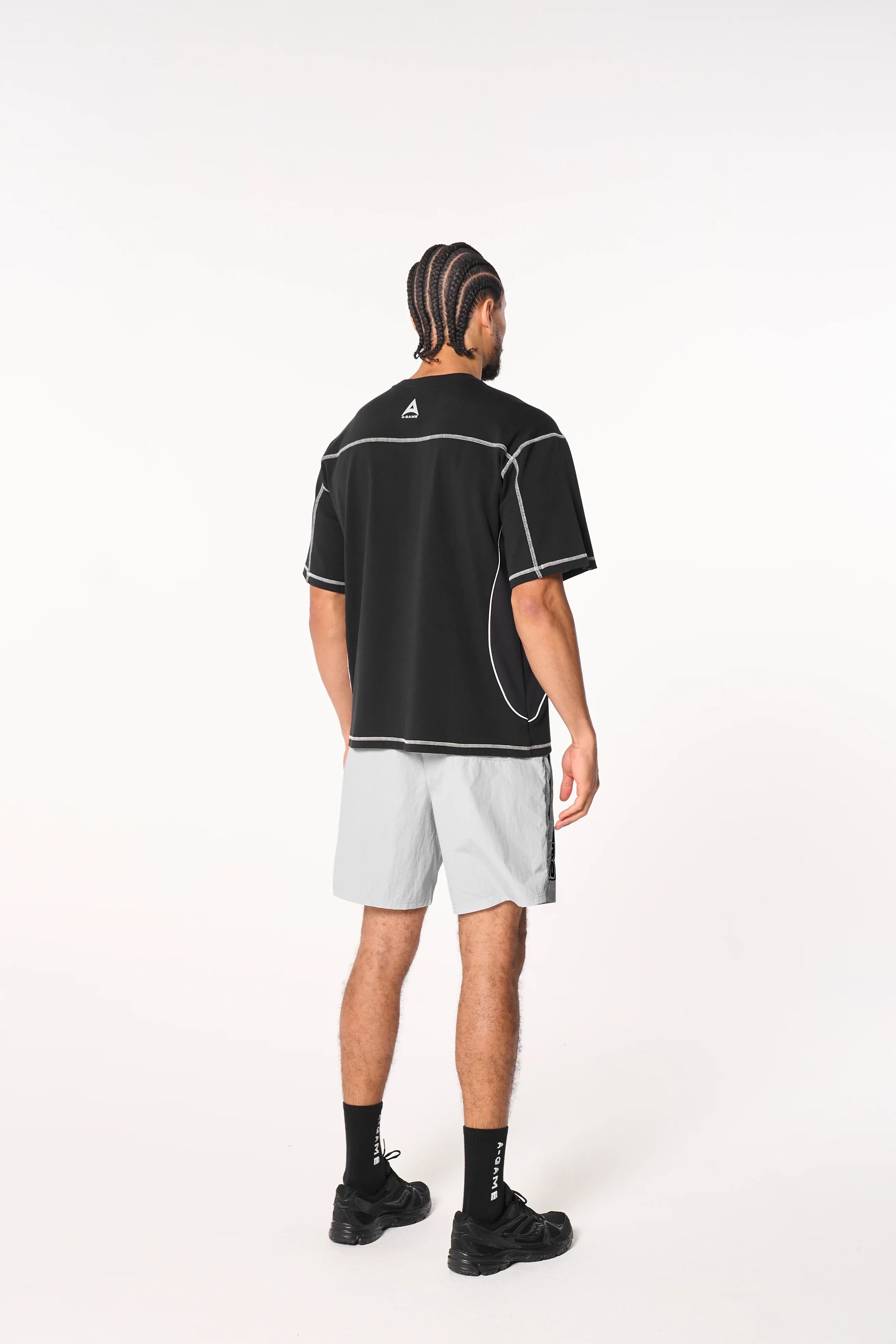 Men's Seam Detail Tech T-Shirt - Black - Image 6