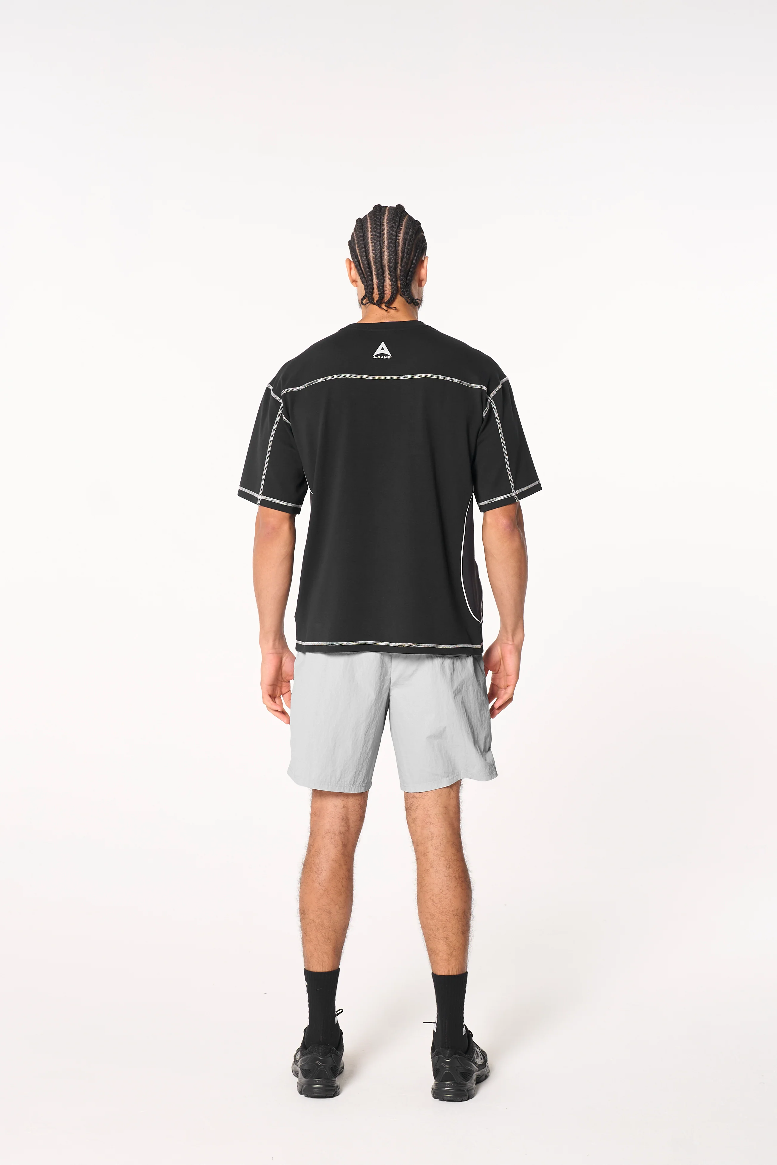 Men's Seam Detail Tech T-Shirt - Black - Image 7