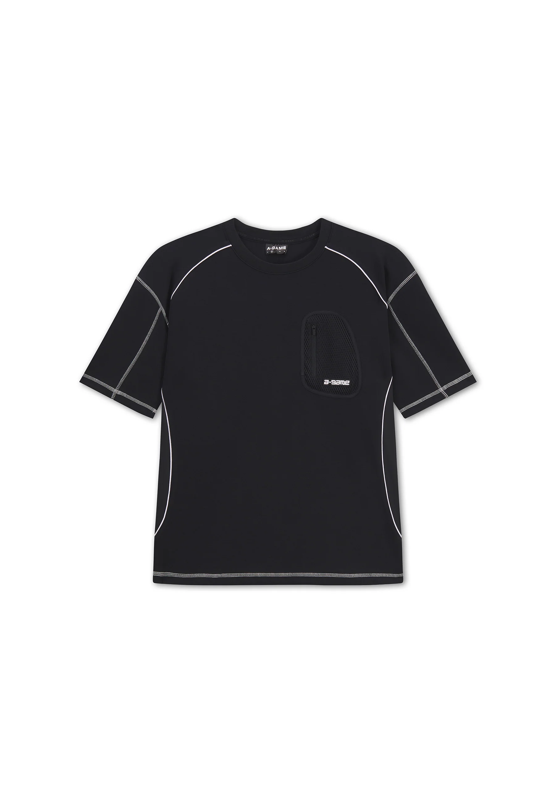 Men's Seam Detail Tech T-Shirt - Black - Image 8