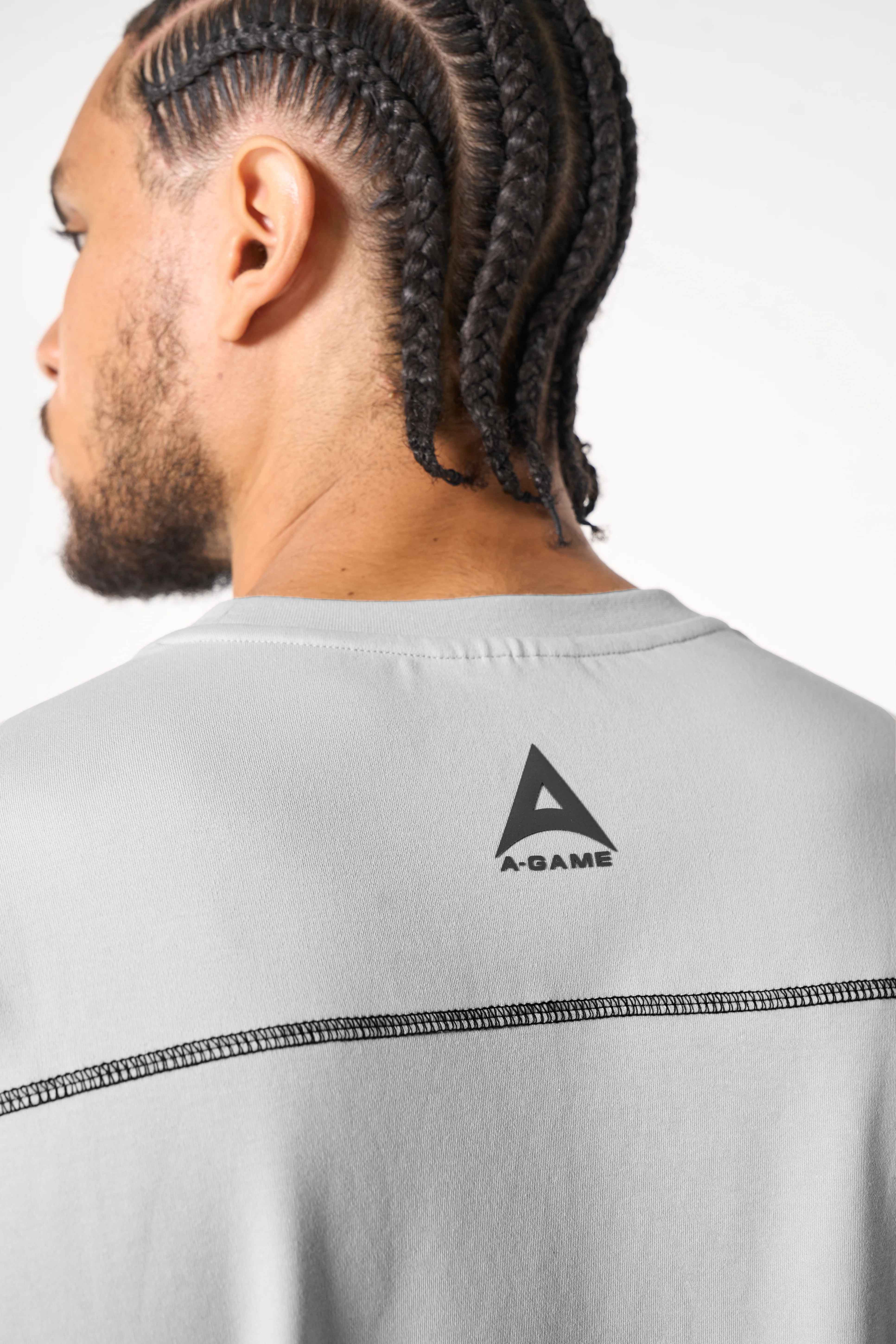 Men's Seam Detail Tech T-Shirt - Grey - Image 3