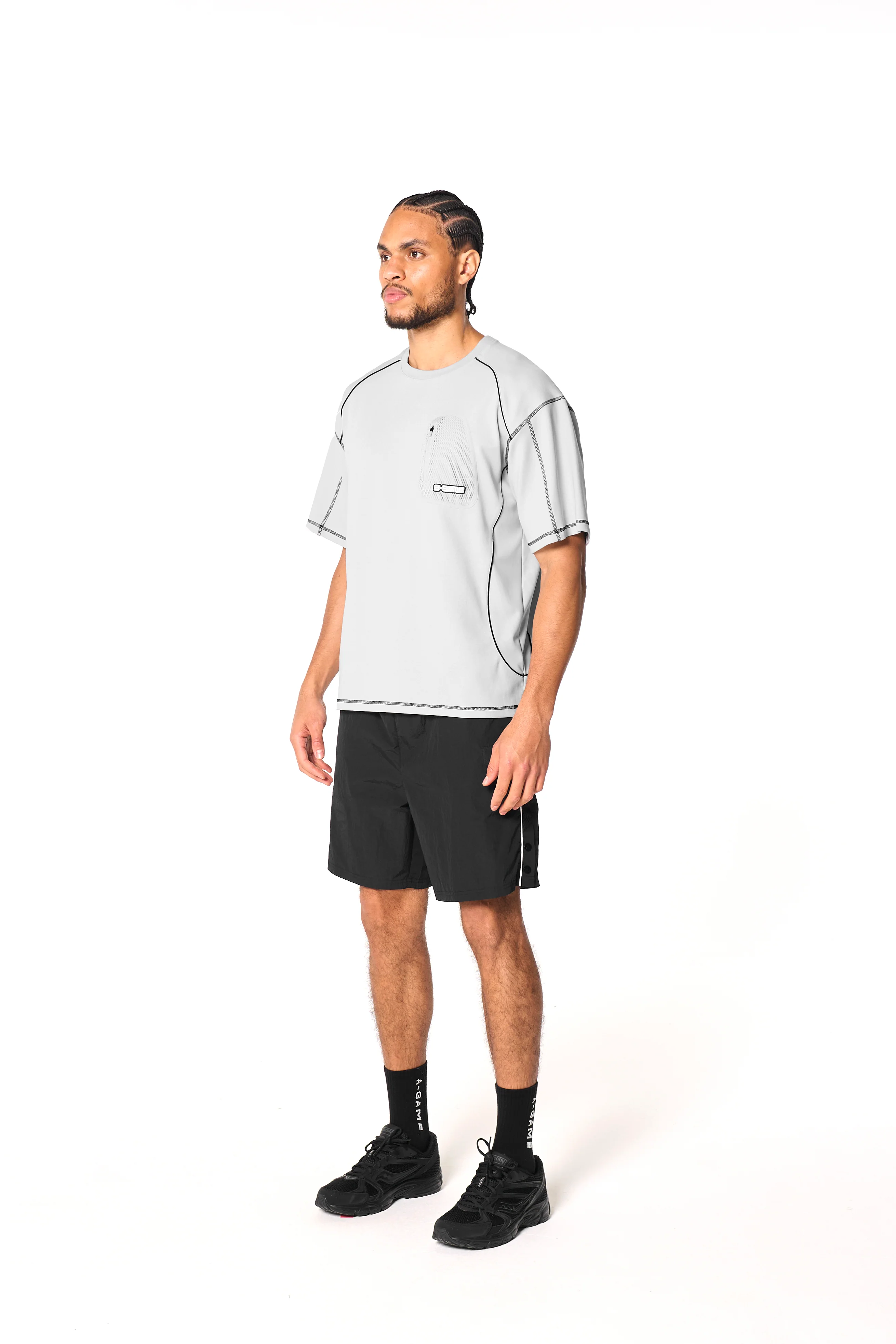 Men's Seam Detail Tech T-Shirt - Grey - Image 5
