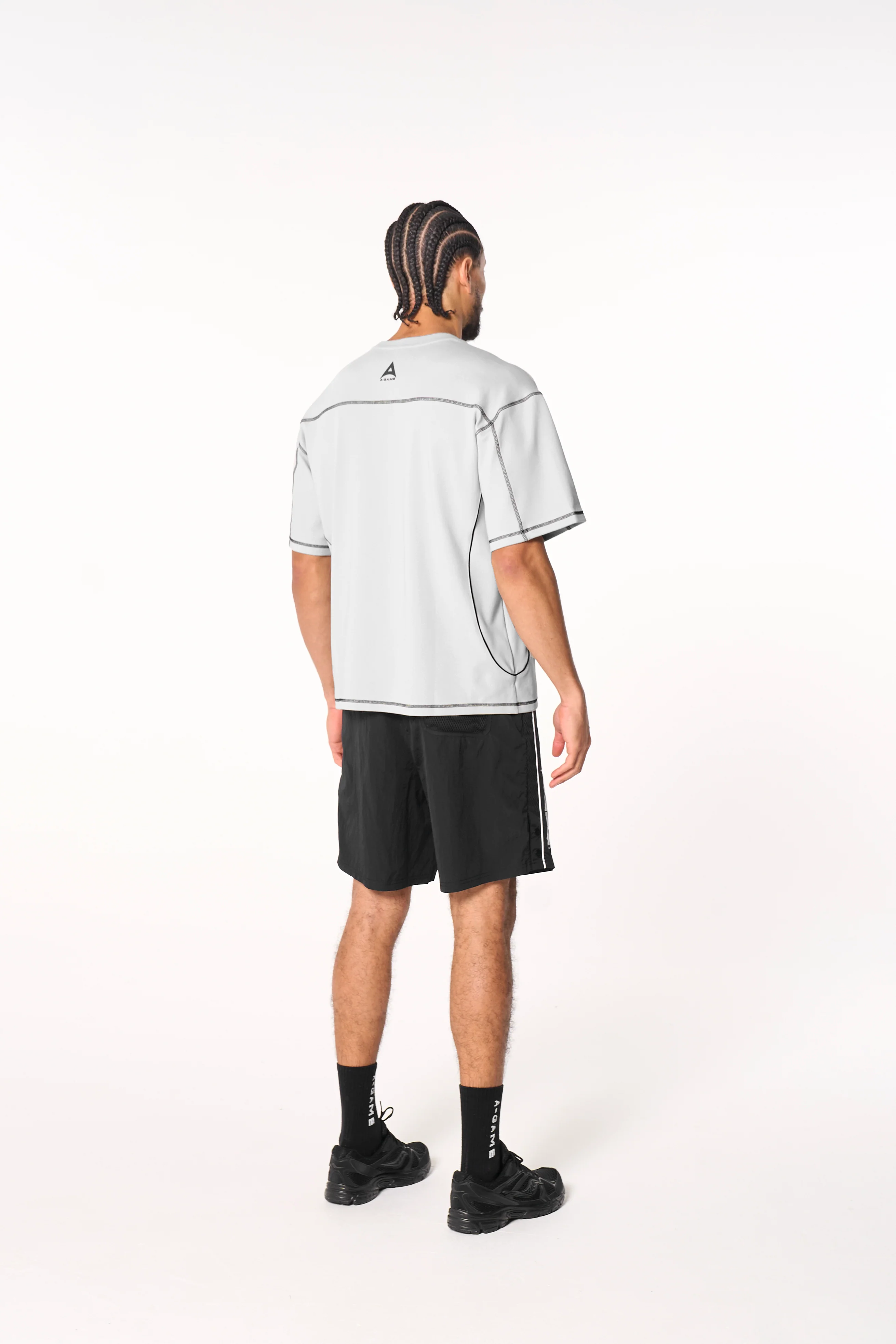 Men's Seam Detail Tech T-Shirt - Grey - Image 6