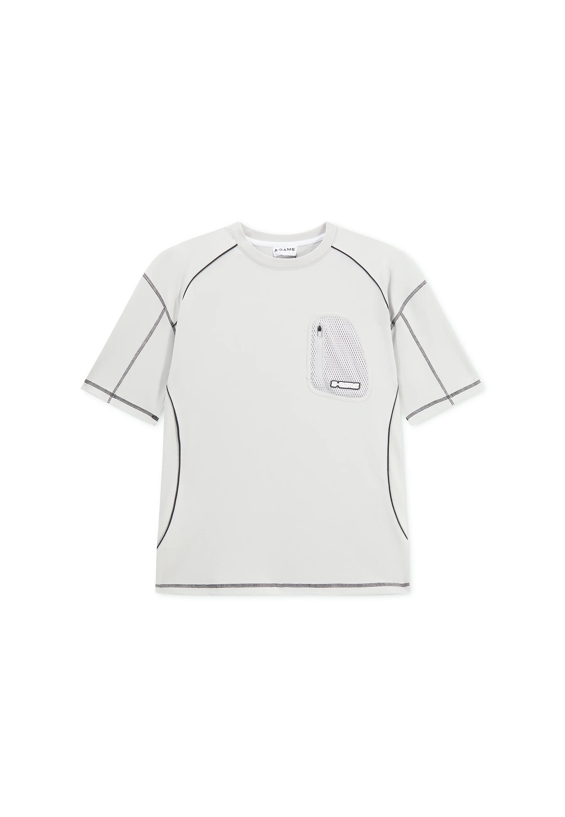 Men's Seam Detail Tech T-Shirt - Grey - Image 8