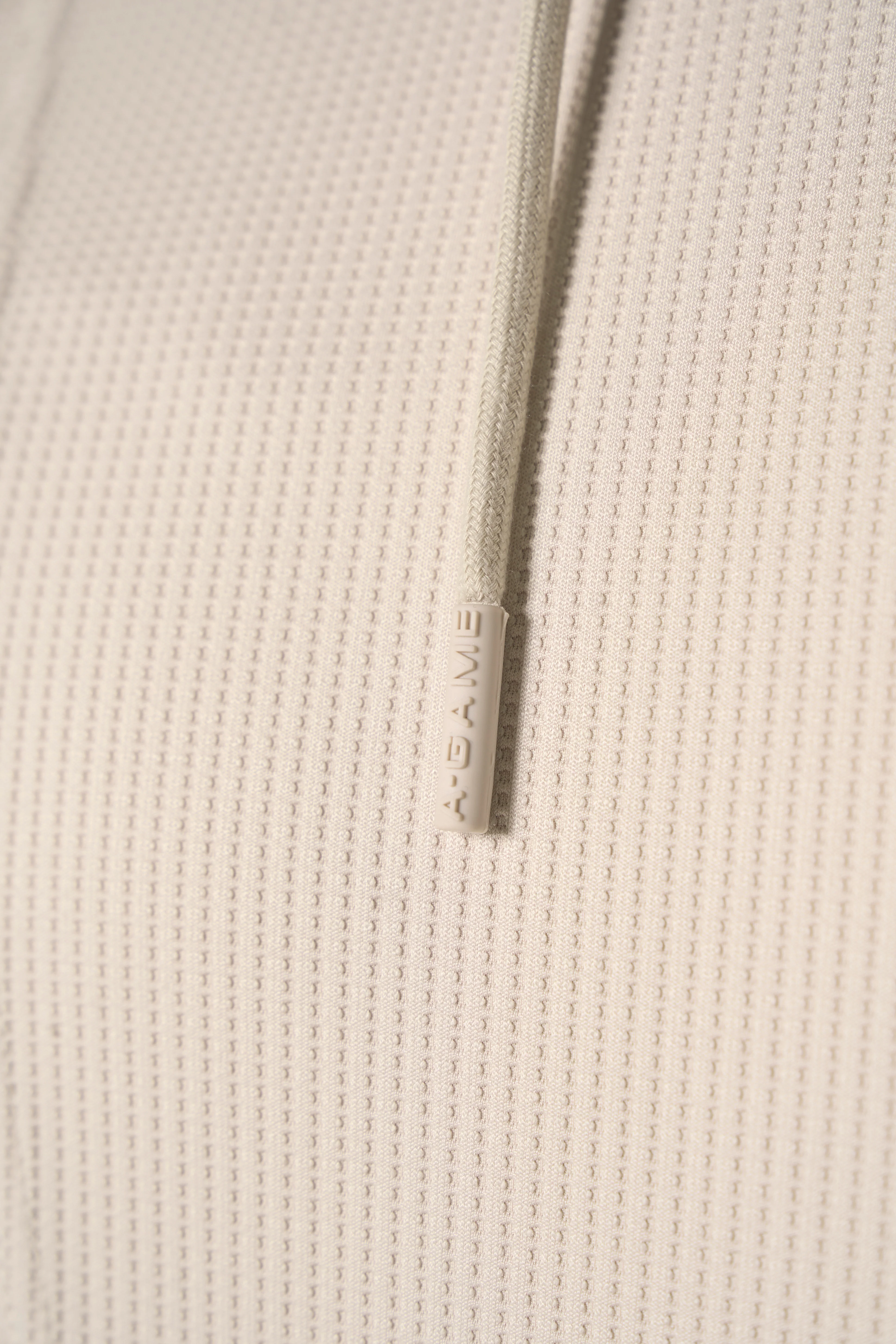 Men's Waffle Tech Hoodie - Beige - Image 5