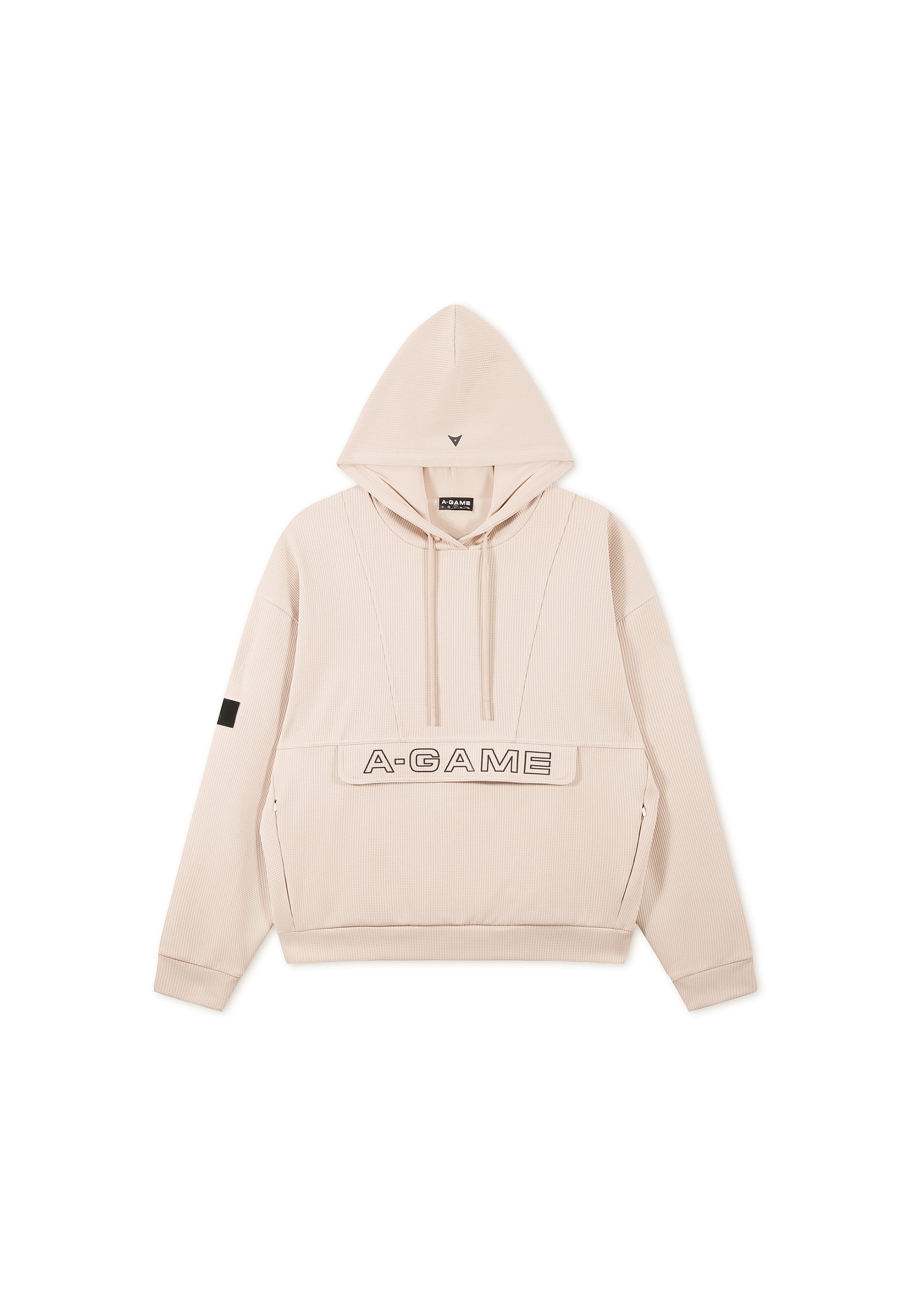 Men's Waffle Tech Hoodie - Beige - Image 9
