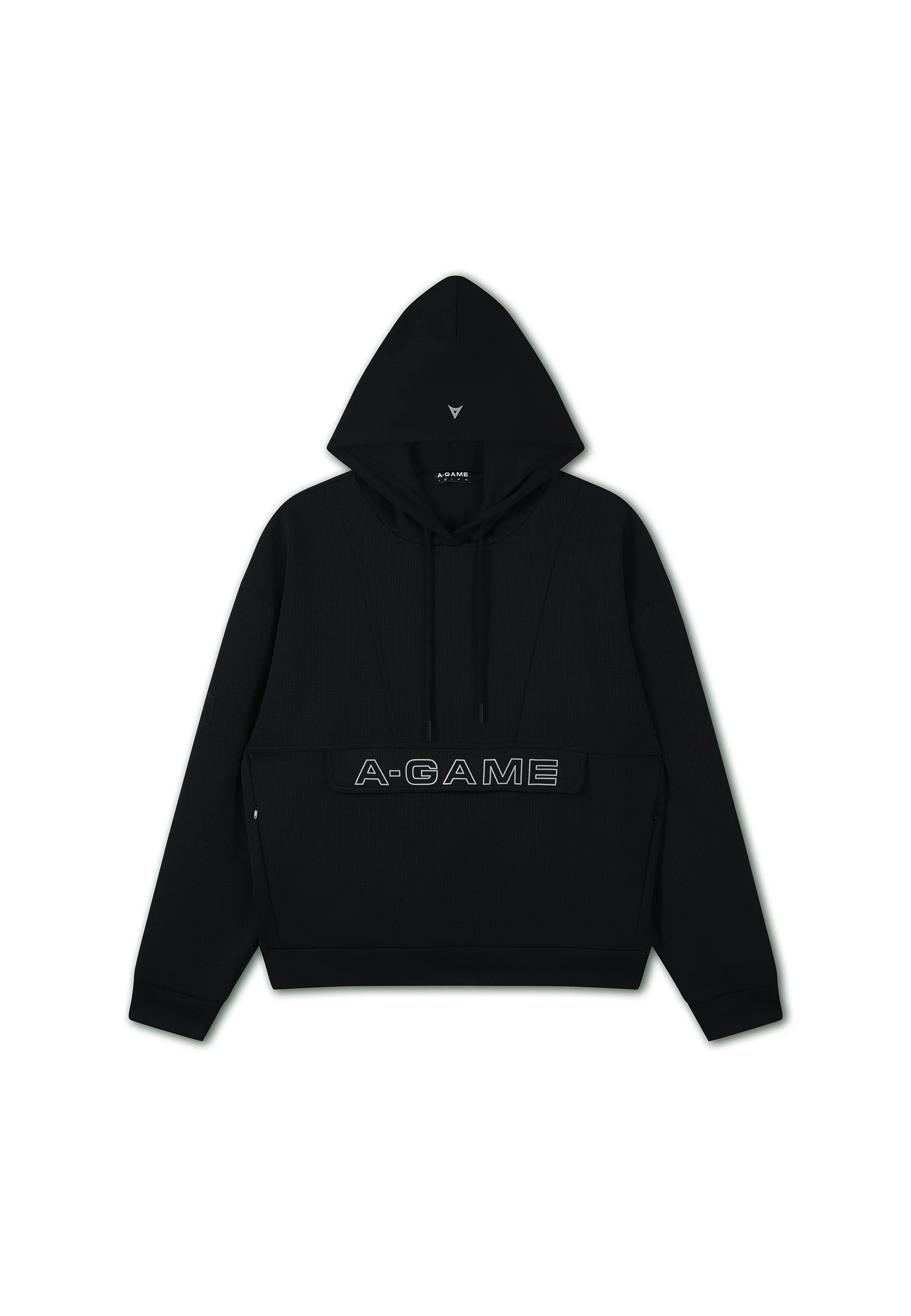Men's Waffle Tech Hoodie - Black - Image 8