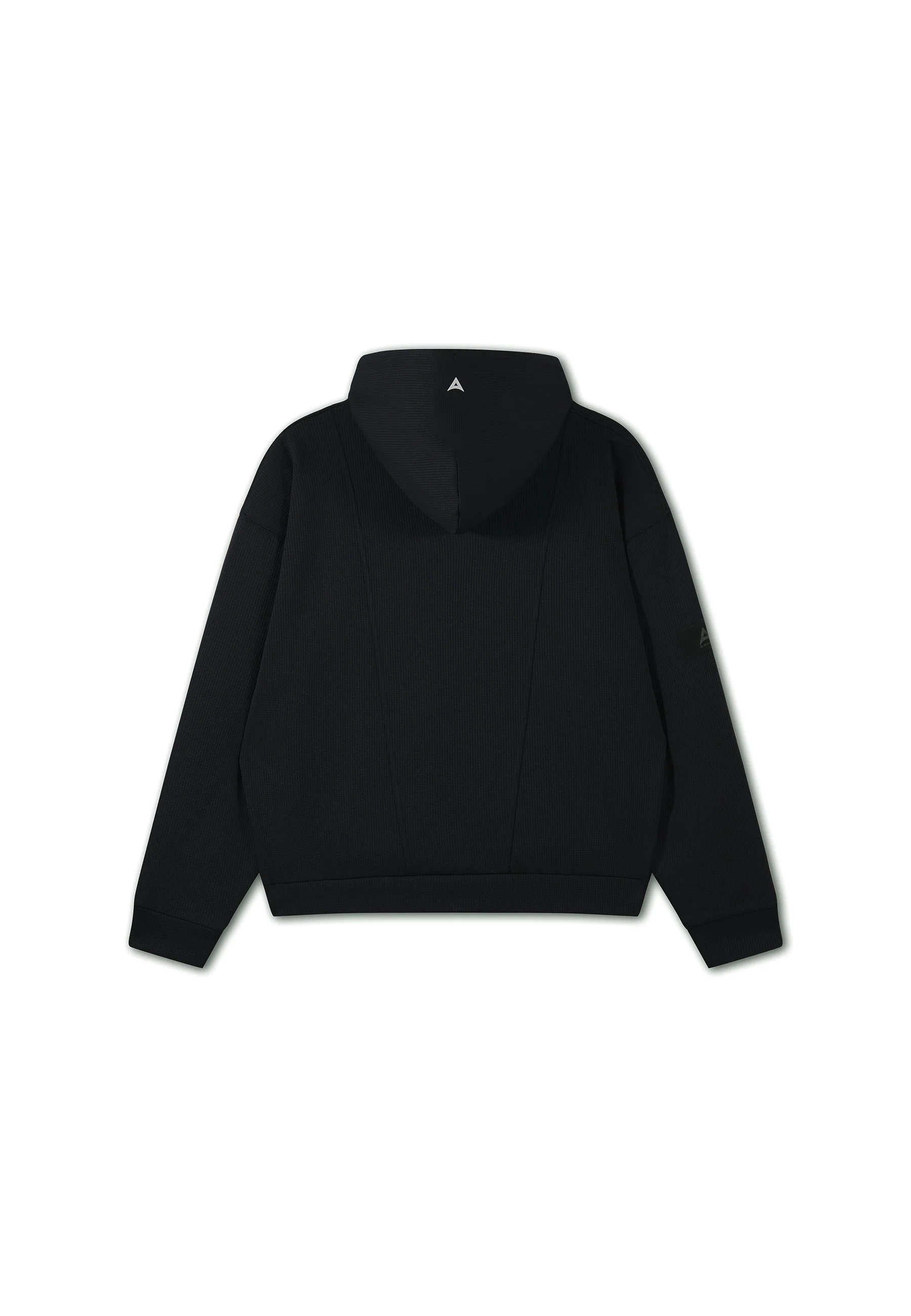 Men's Waffle Tech Hoodie - Black - Image 9