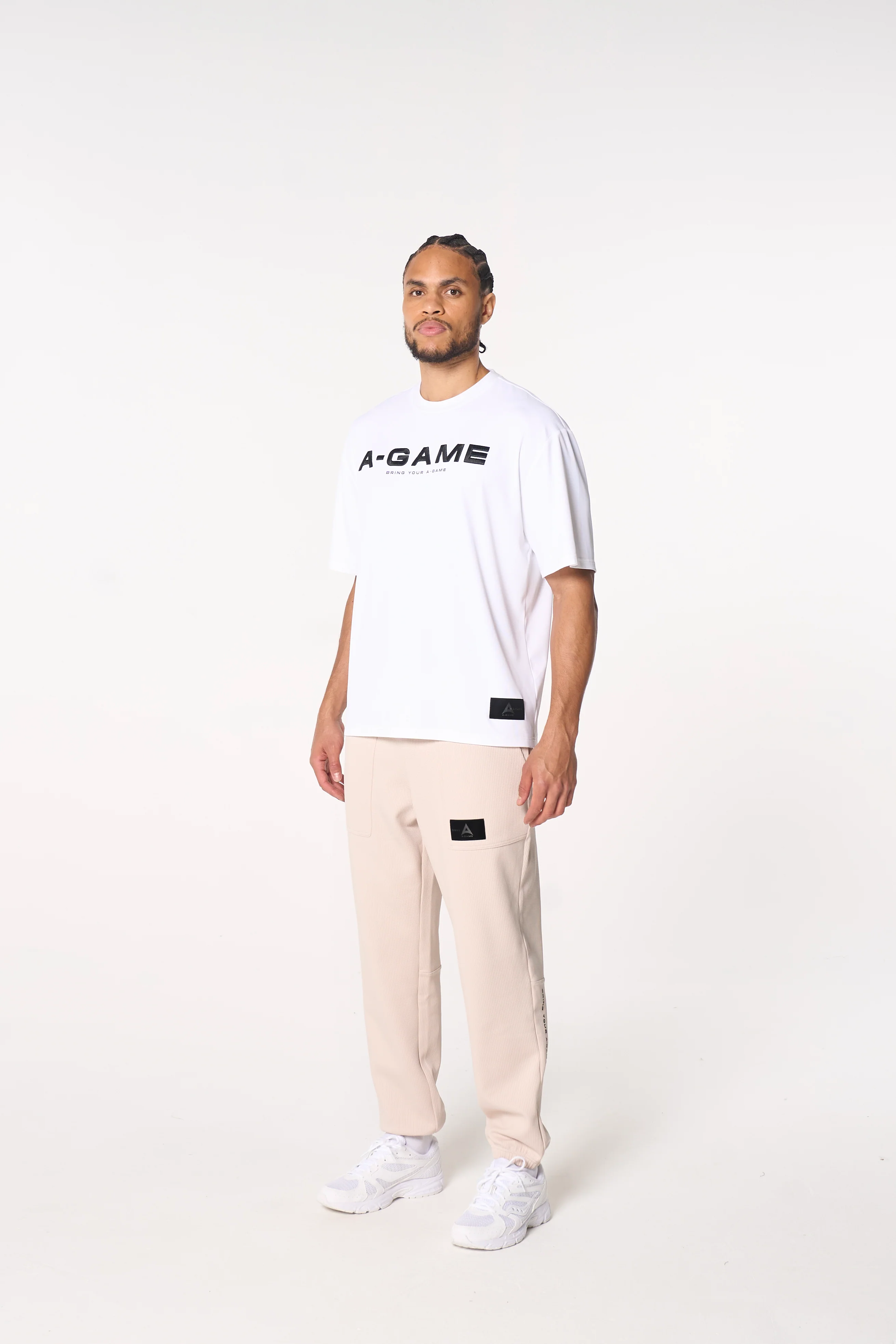 Men's Waffle Tech Joggers - Beige - Image 4