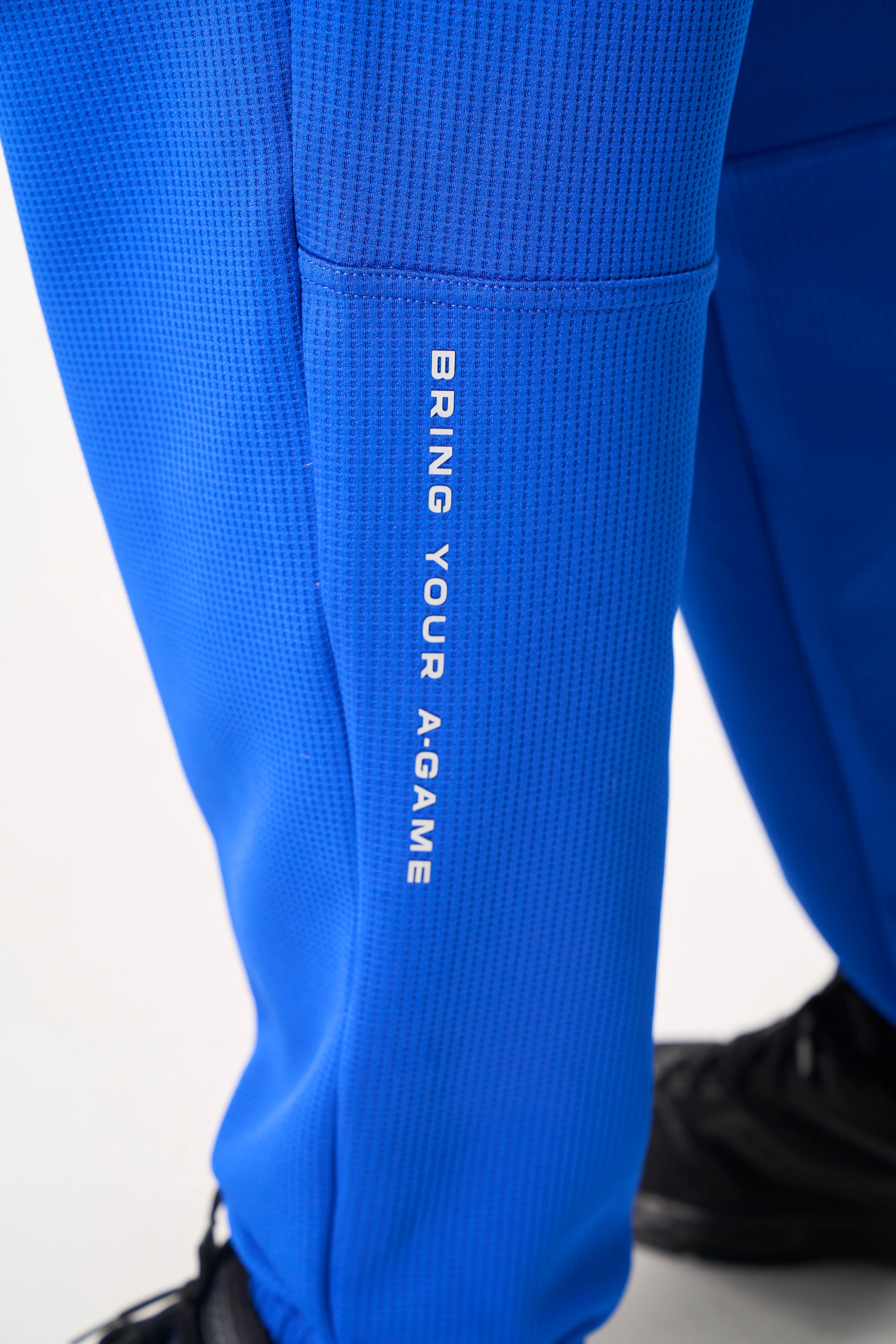 Men's Waffle Tech Joggers - Cobalt Blue - Image 4