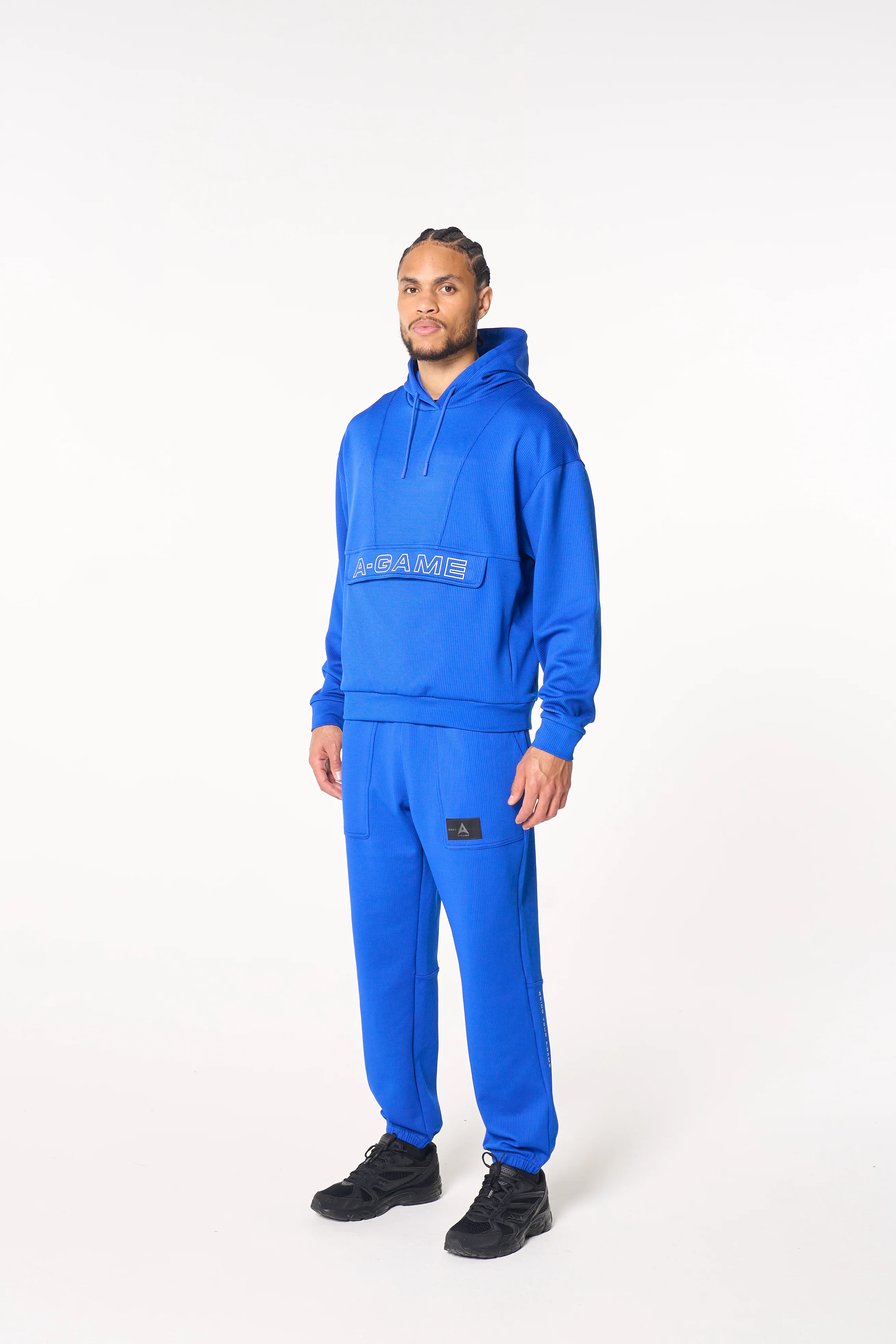 Men's Waffle Tech Joggers - Cobalt Blue - Image 5
