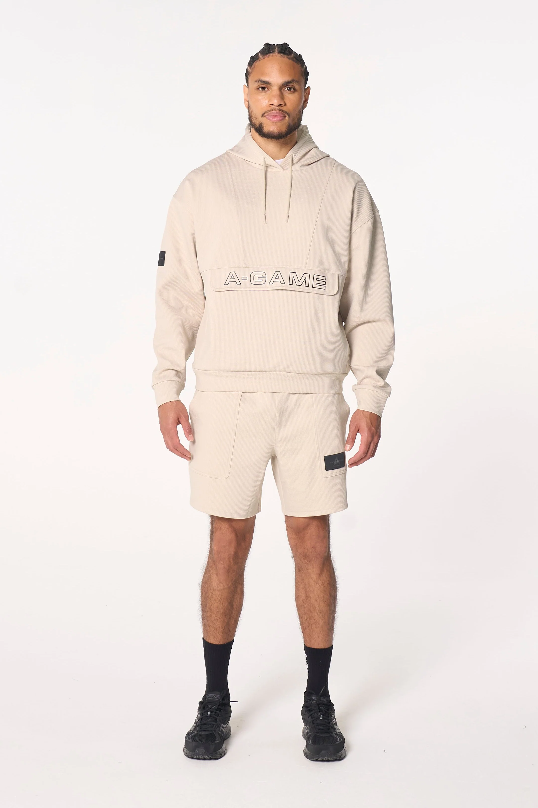 Men's Waffle Tech Shorts - Beige