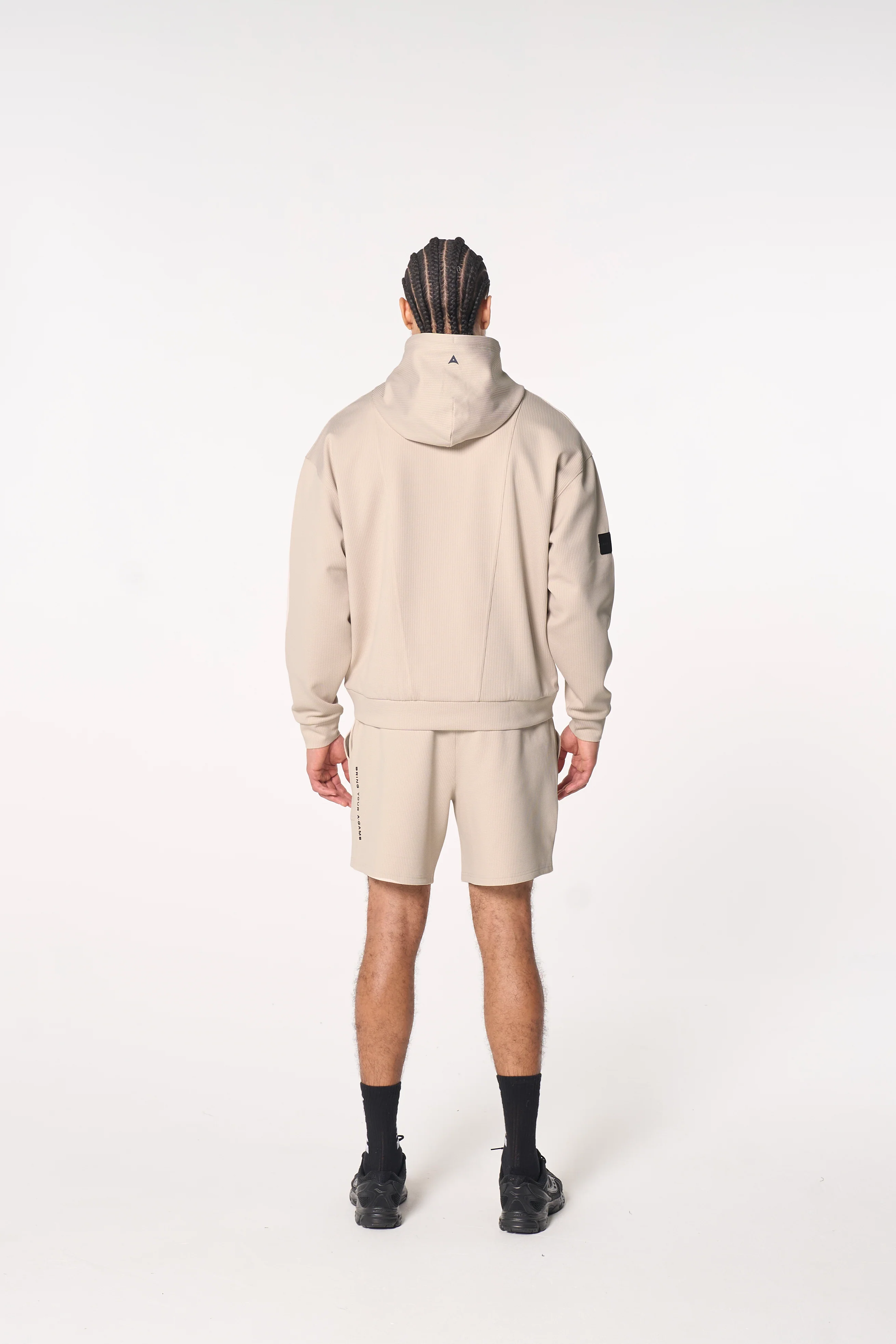 Men's Waffle Tech Shorts - Beige - Image 7