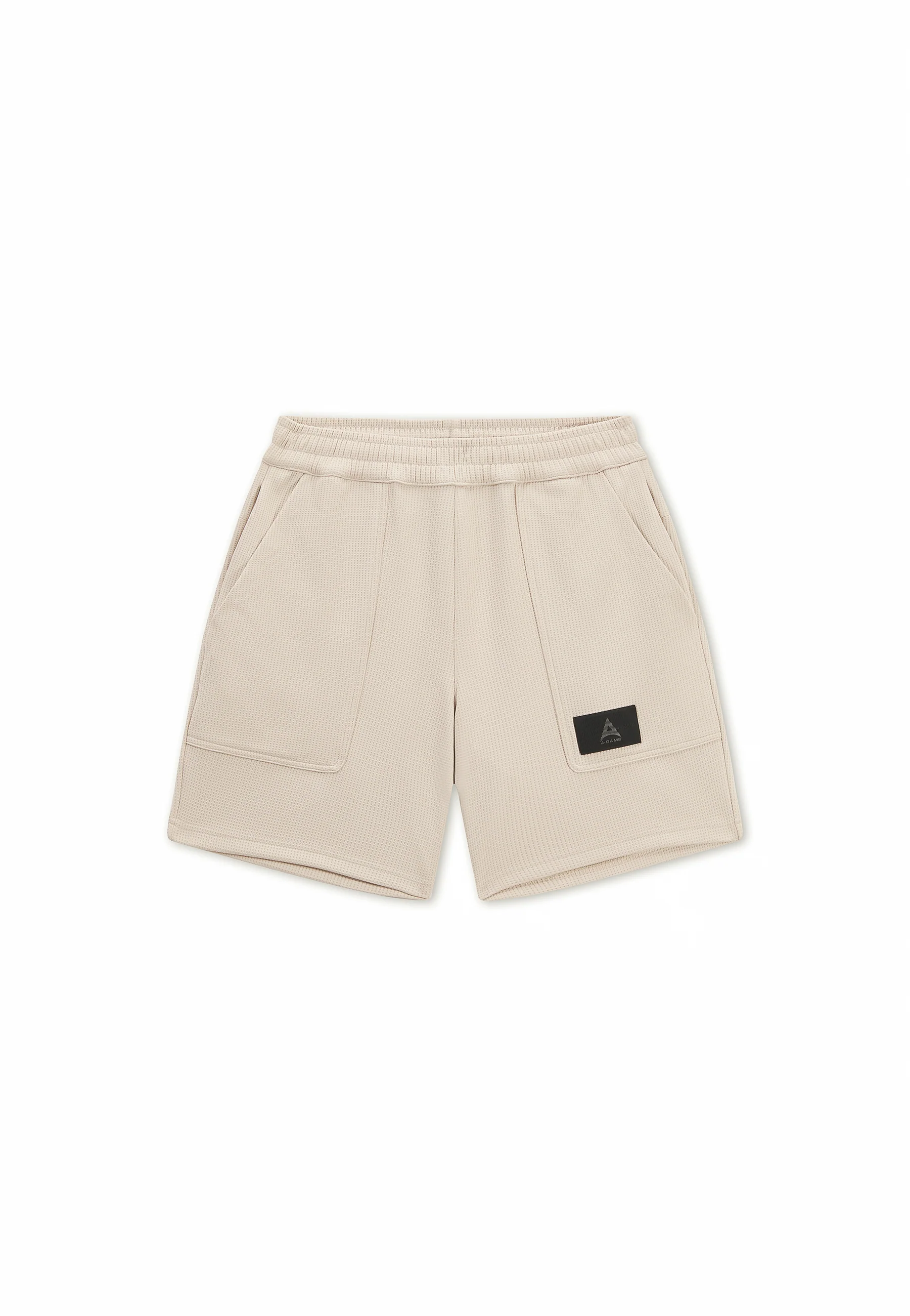 Men's Waffle Tech Shorts - Beige - Image 8