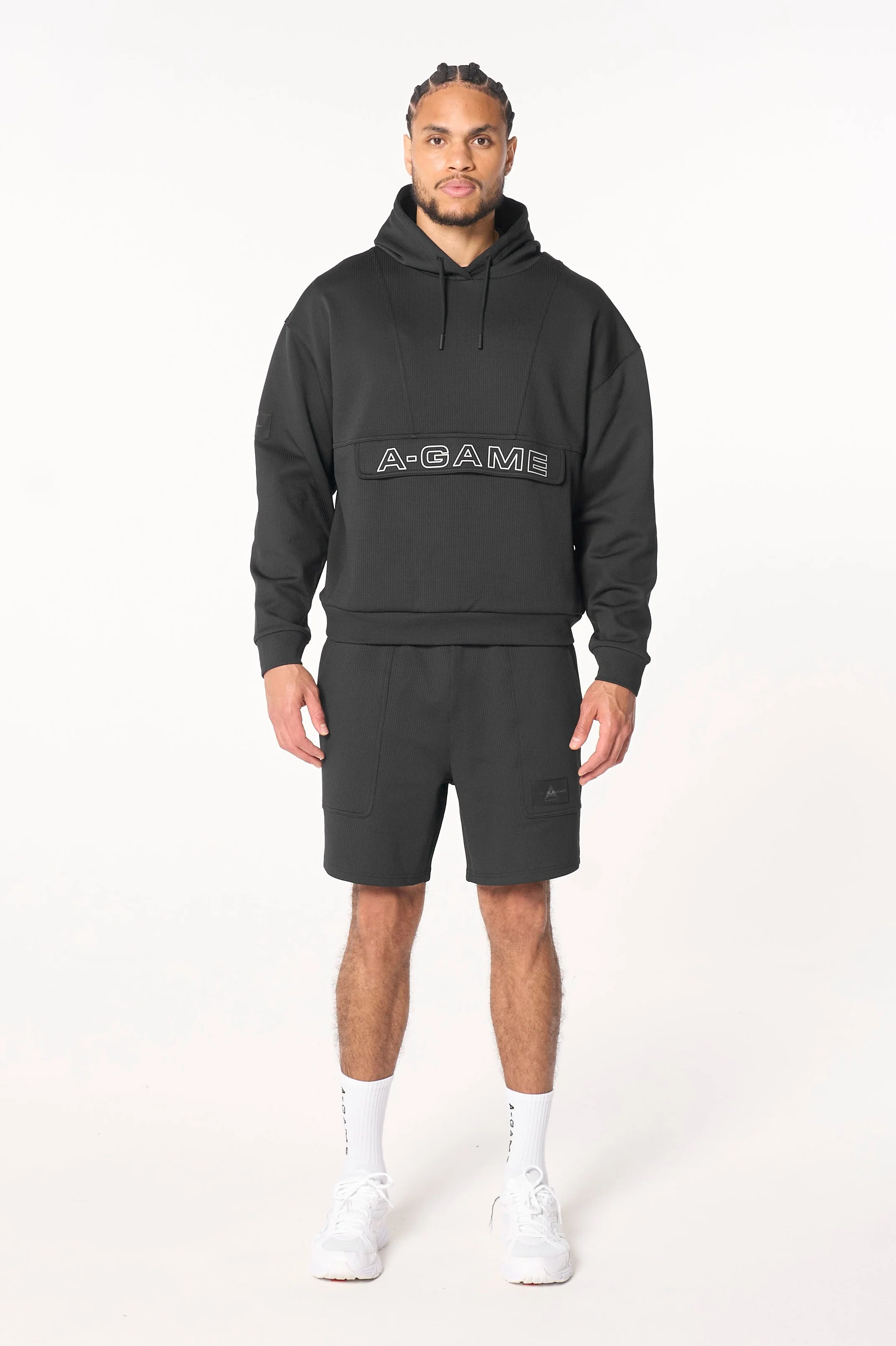 Men's Waffle Tech Shorts - Black