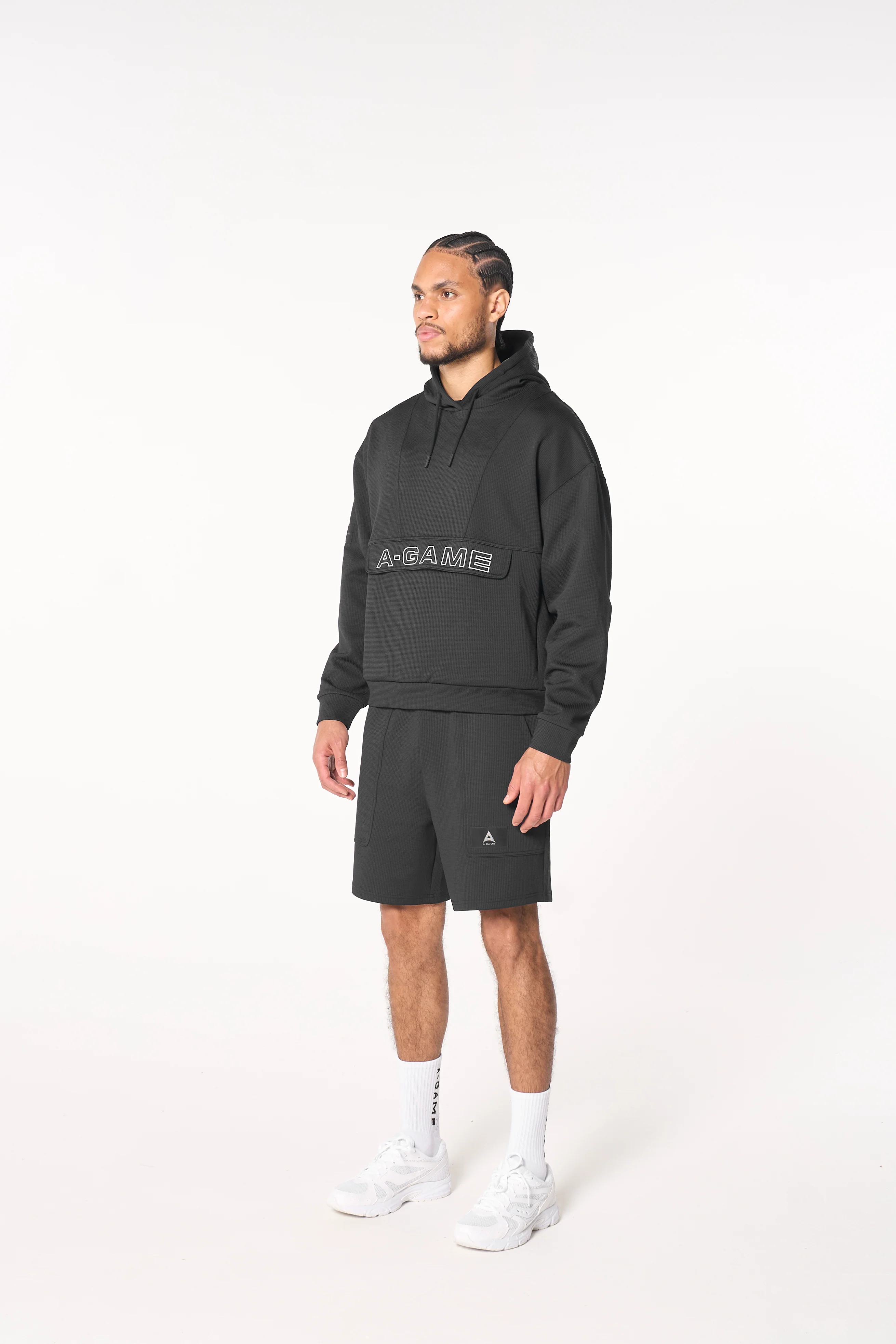 Men's Waffle Tech Shorts - Black - Image 5