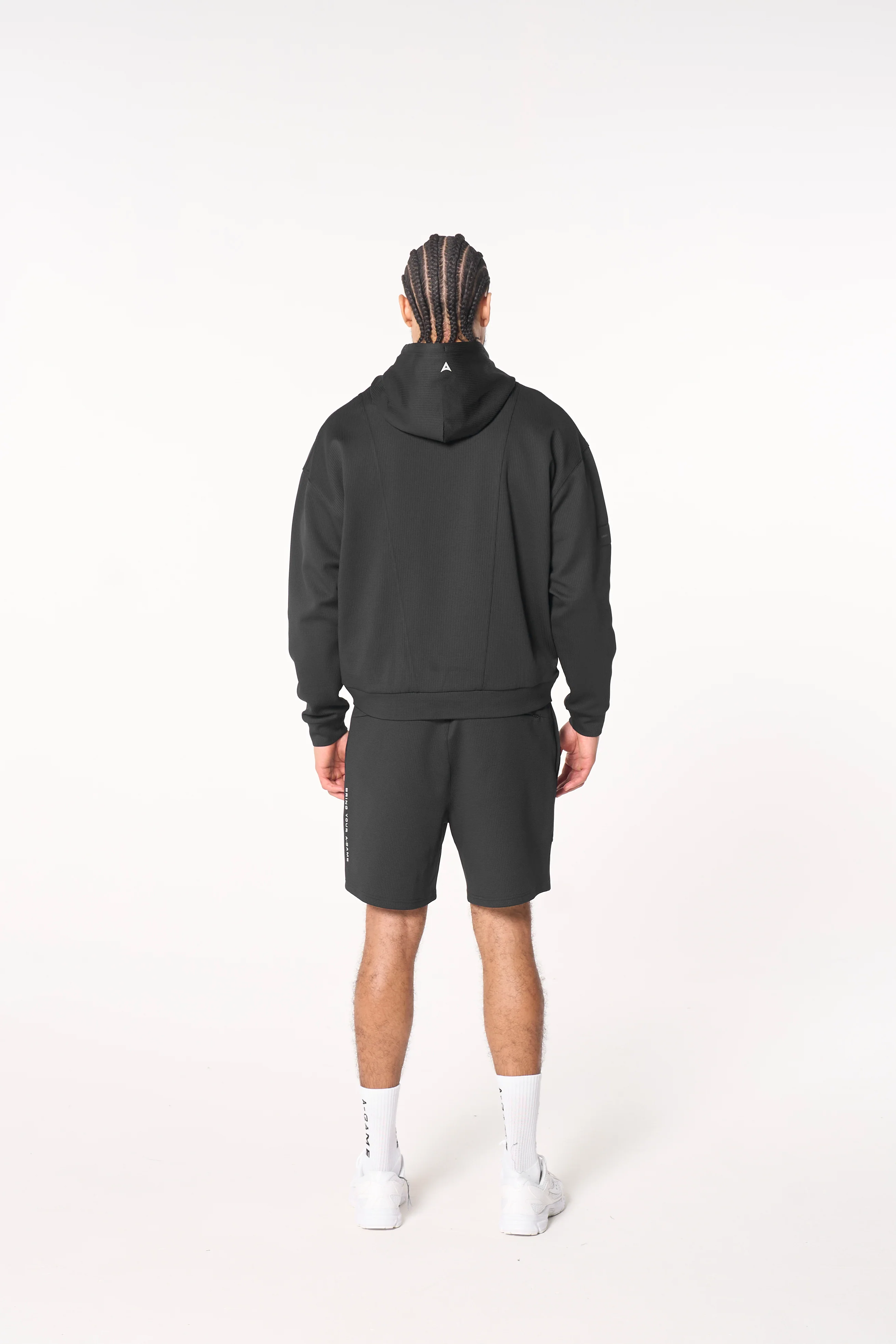 Men's Waffle Tech Shorts - Black - Image 7
