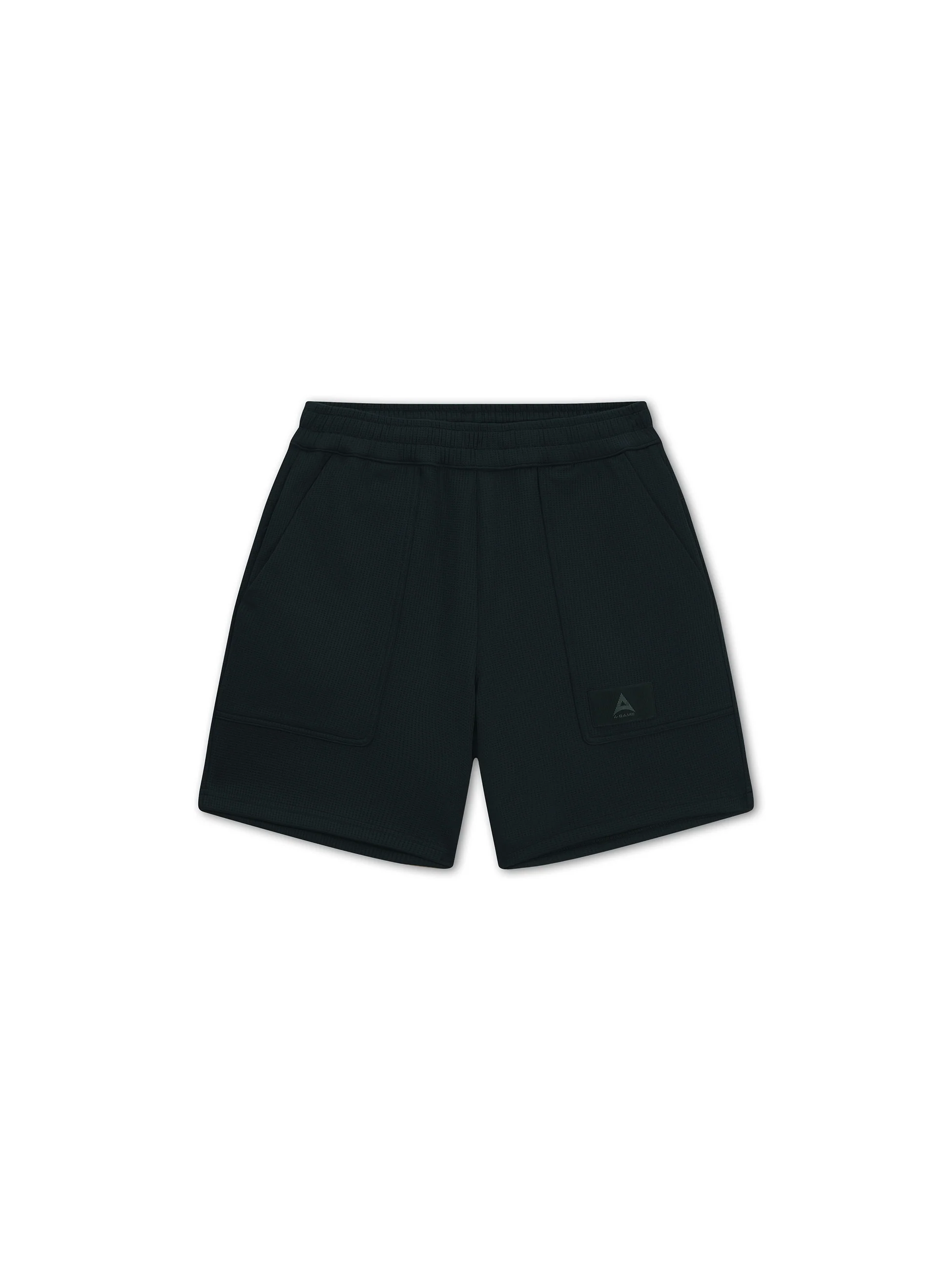 Men's Waffle Tech Shorts - Black - Image 8