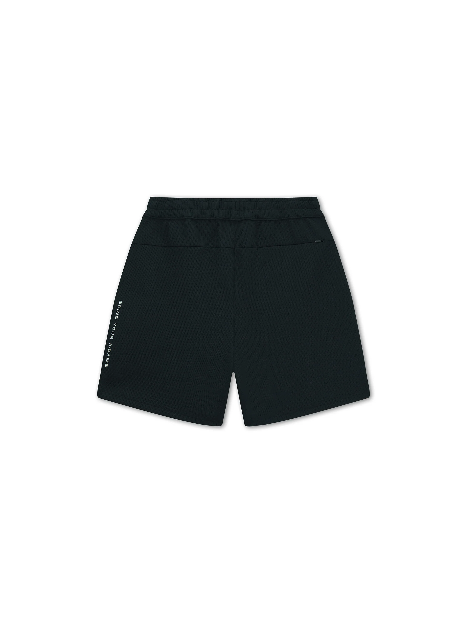 Men's Waffle Tech Shorts - Black - Image 9