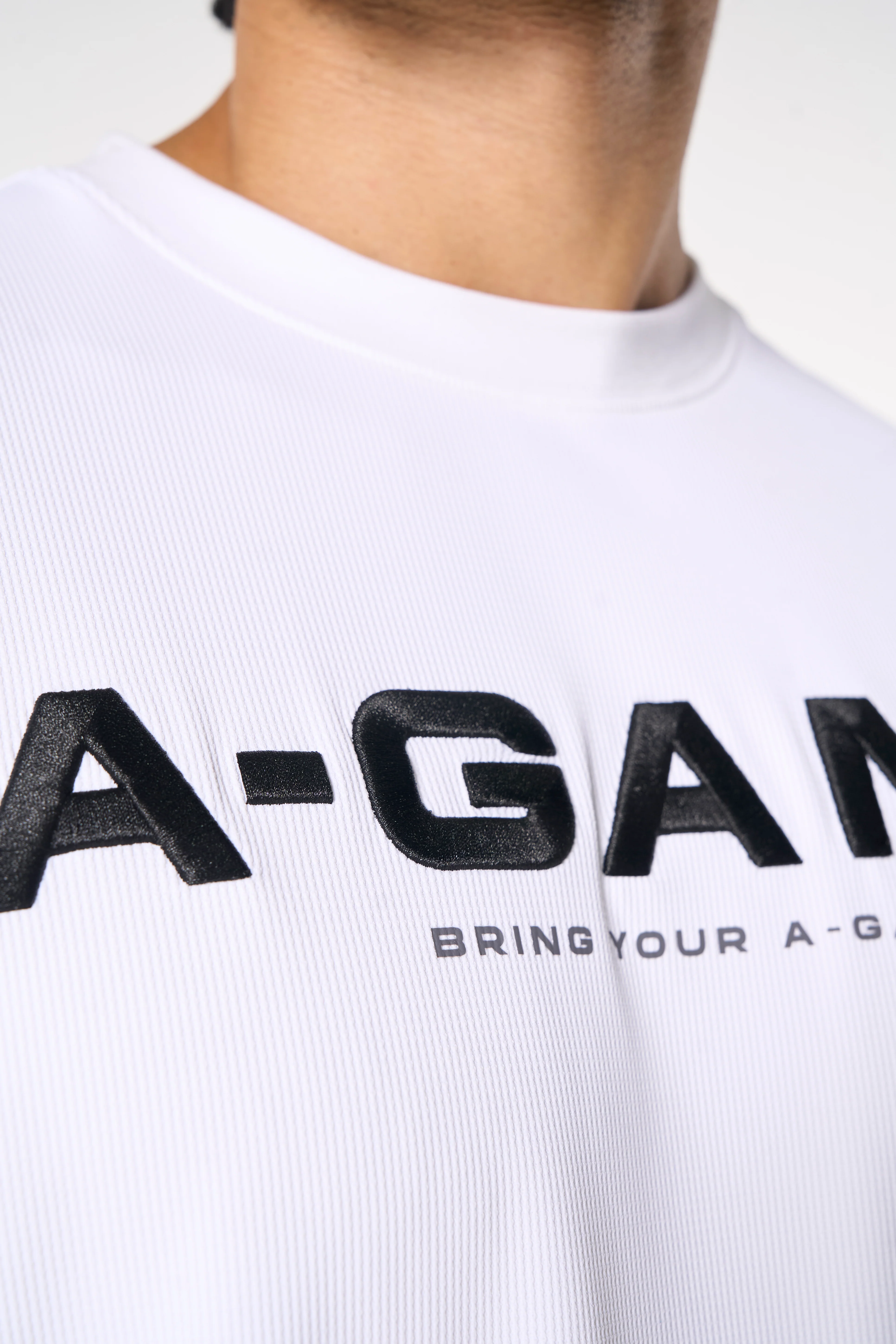 Men's Waffle Tech T-Shirt - White - Image 2