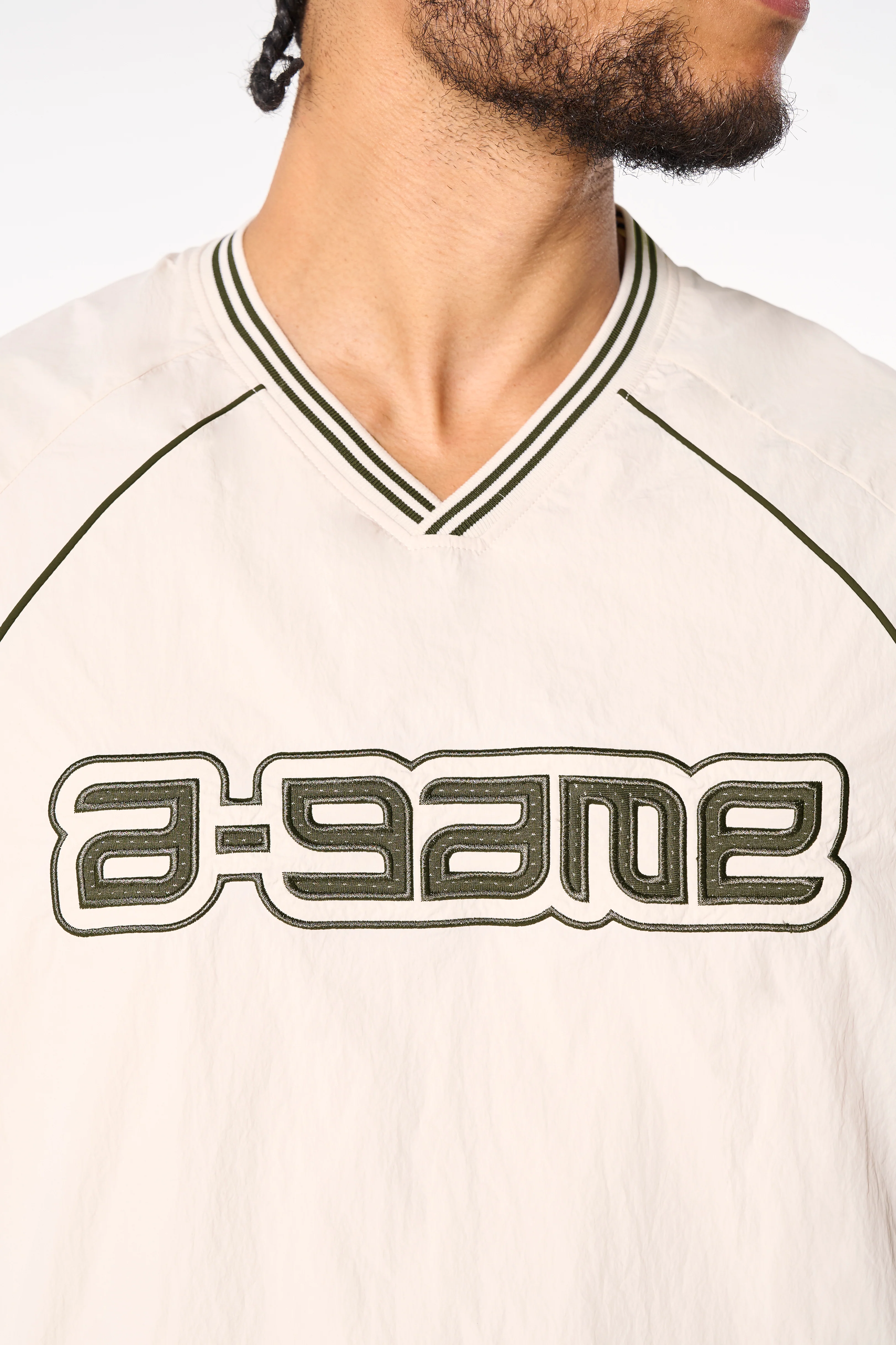 Men's Woven Tech Top - Beige - Image 2