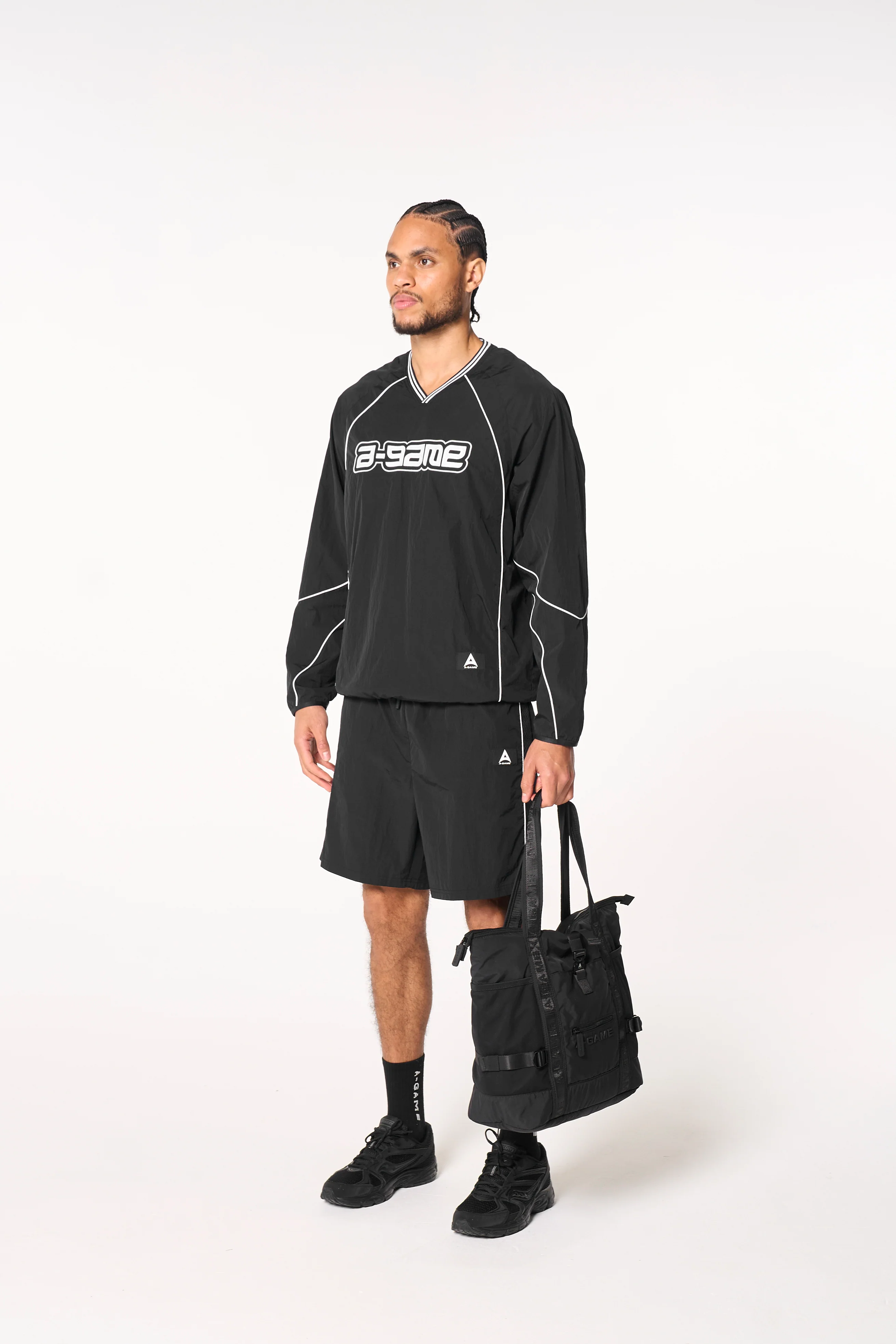 Men's Woven Tech Top - Black - Image 6