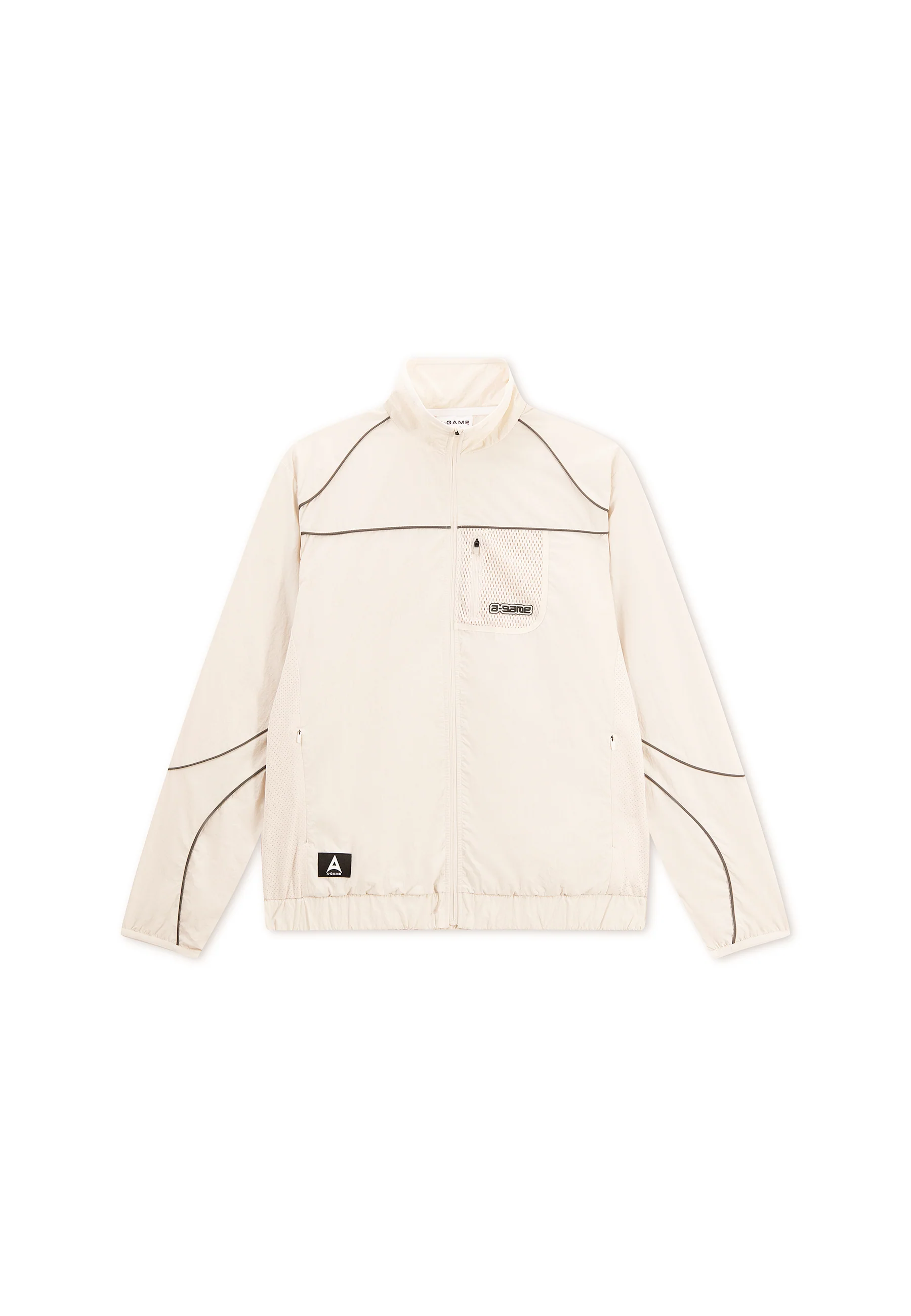 Men's Woven Tech Track Jacket - Beige - Image 9