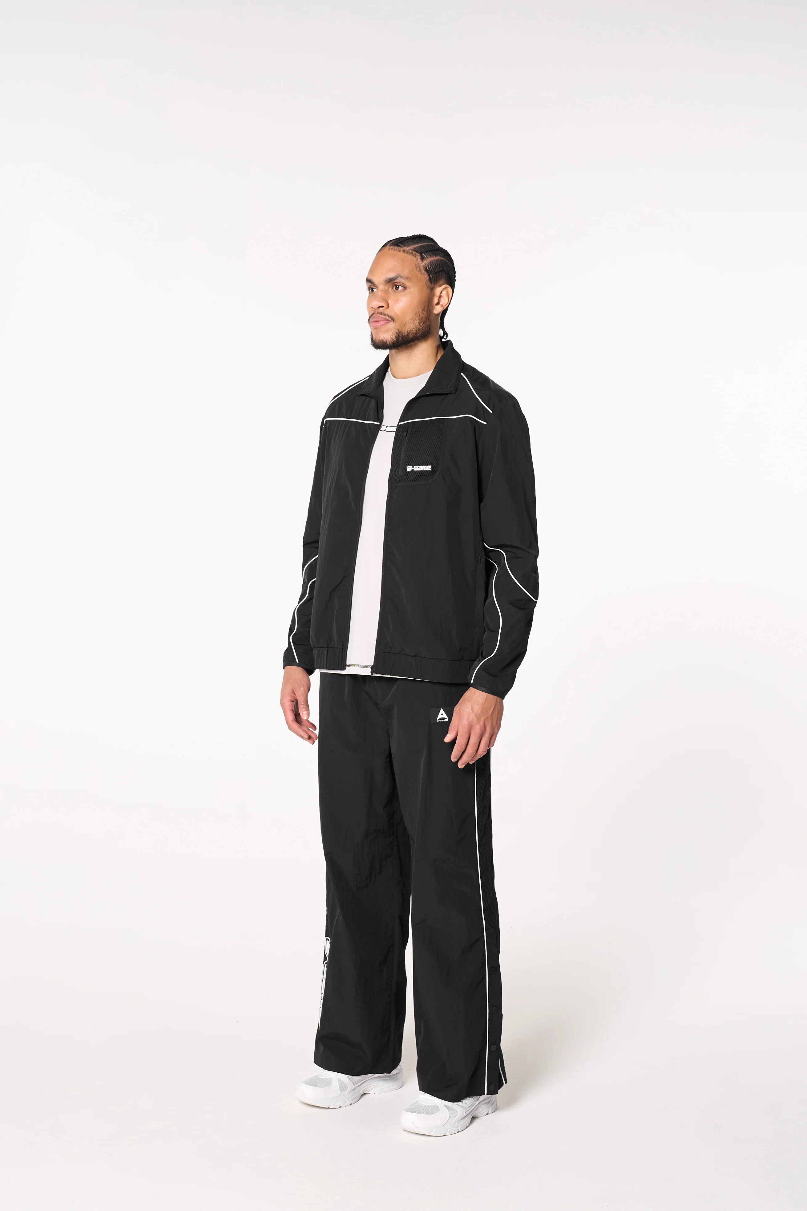 Men's Woven Tech Track Jacket - Black - Image 5