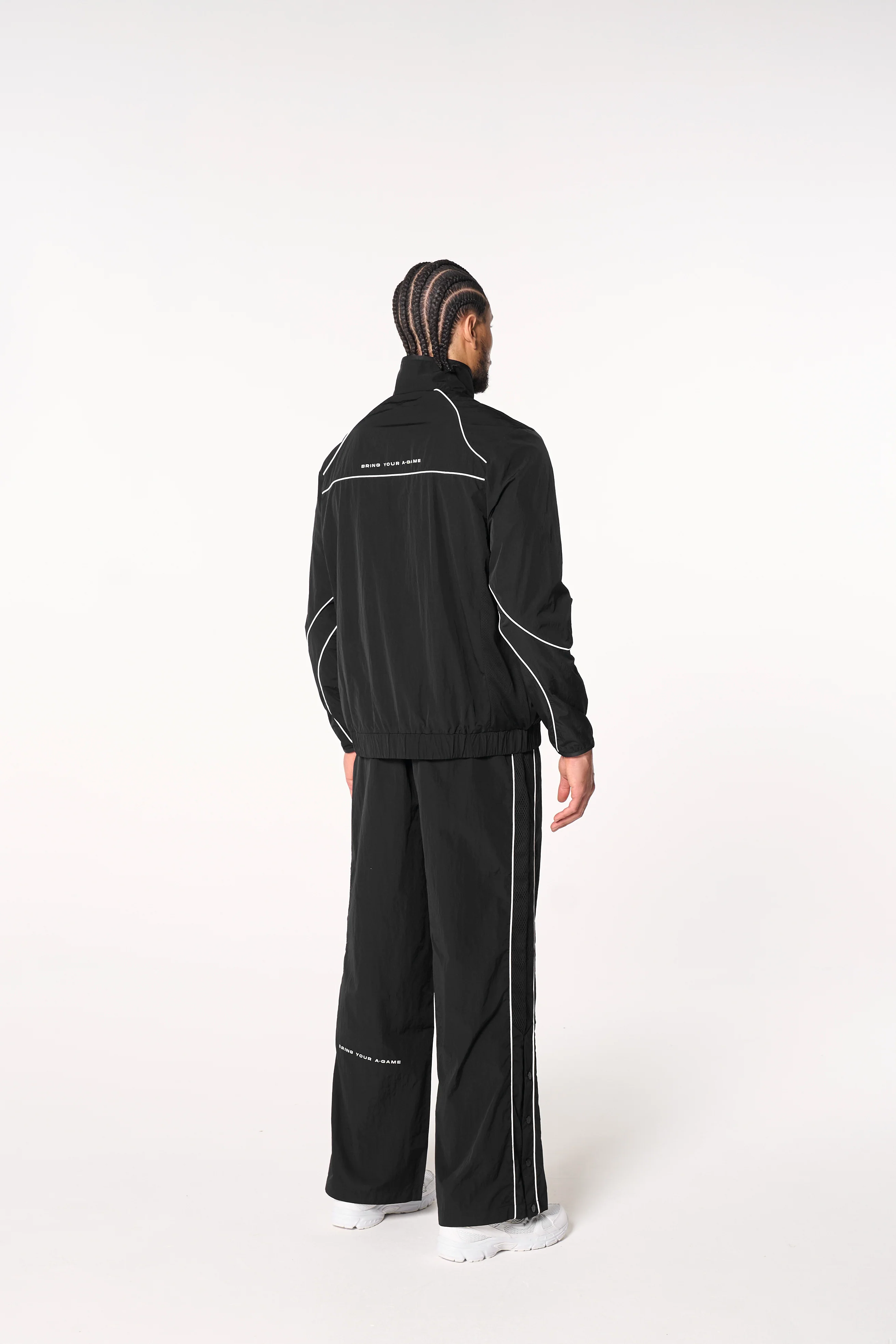 Men's Woven Tech Track Jacket - Black - Image 6