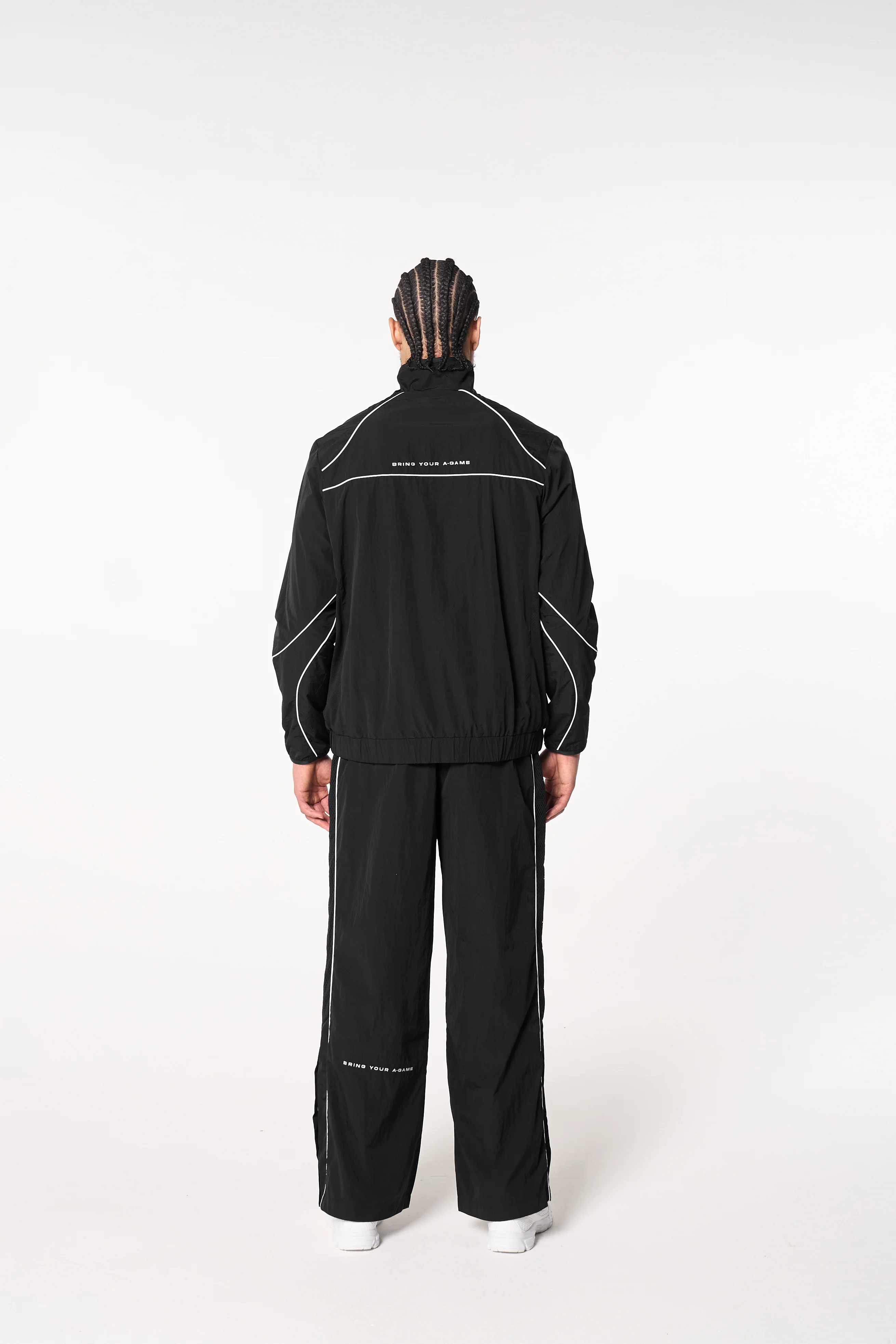 Men's Woven Tech Track Jacket - Black - Image 7