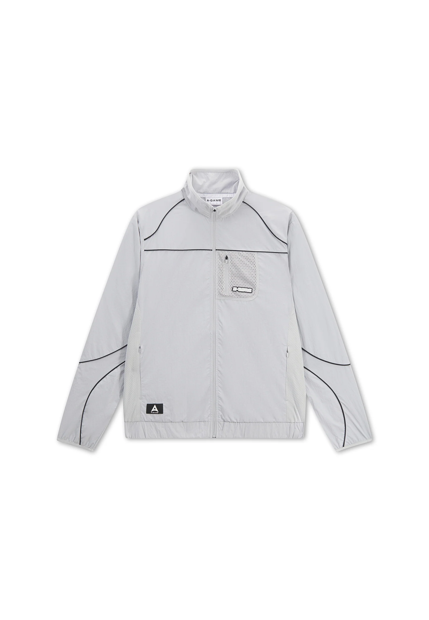 Men's Woven Tech Track Jacket - Grey - Image 9