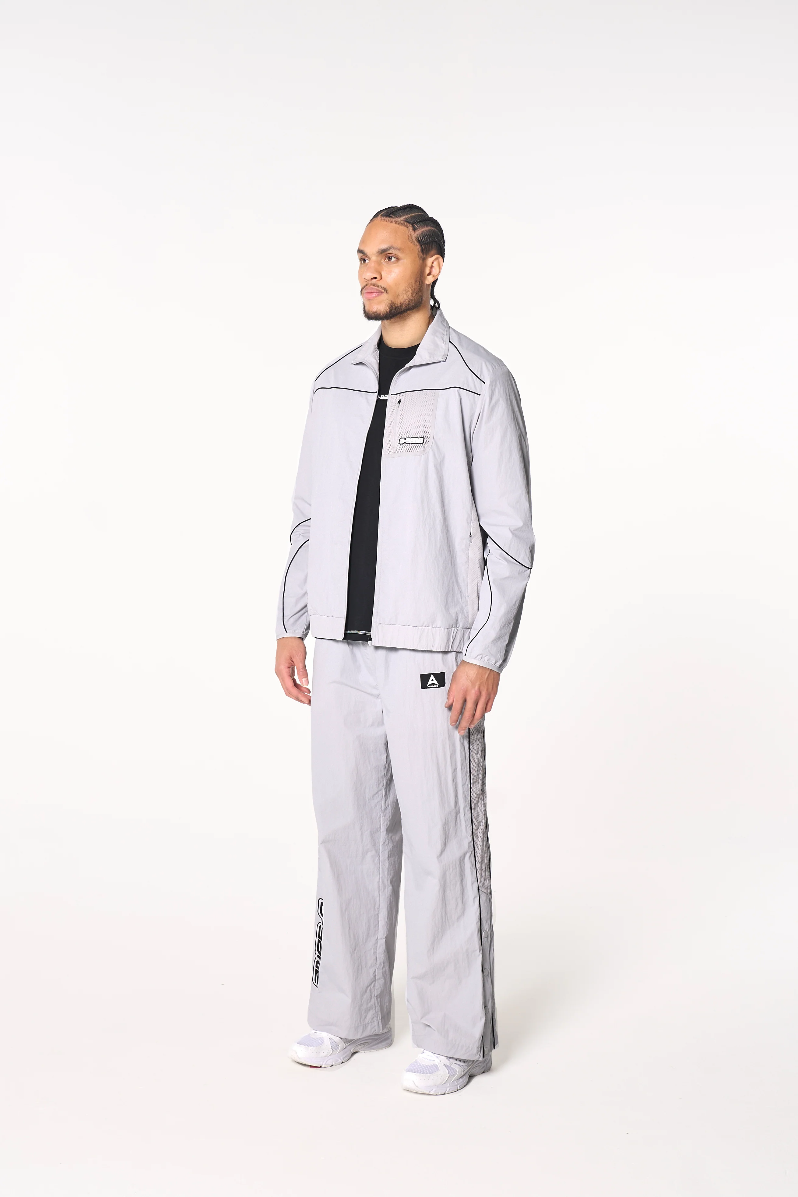 Men's Woven Tech Popper Pants - Grey - Image 6