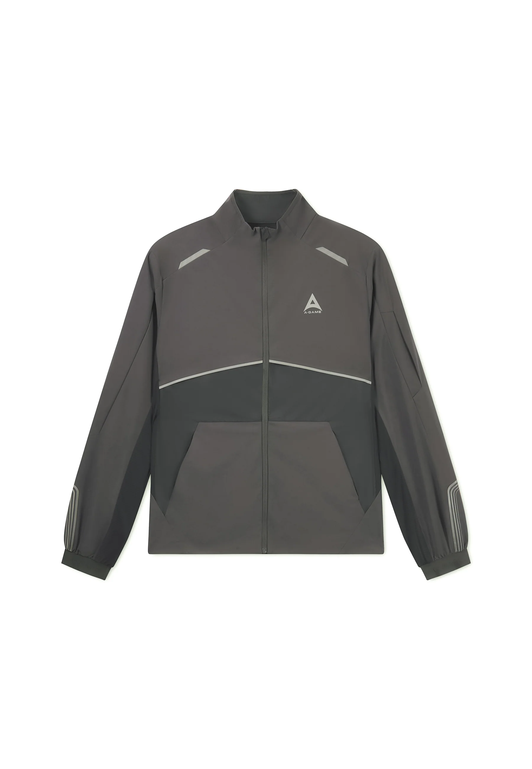 Men's Lightweight Windbreaker Jacket - Dk Charcoal / Black - Image 10