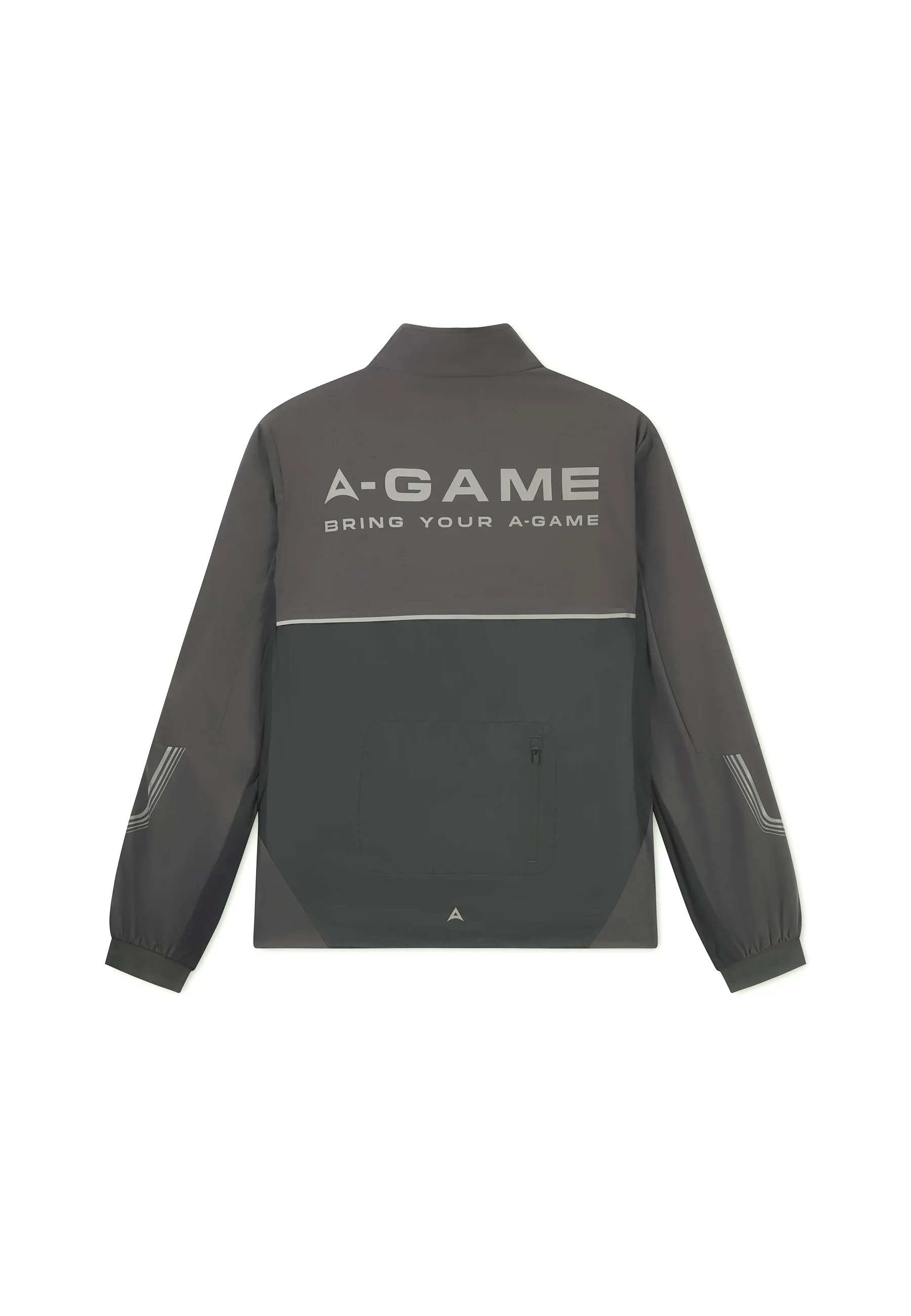 Men's Lightweight Windbreaker Jacket - Dk Charcoal / Black - Image 11