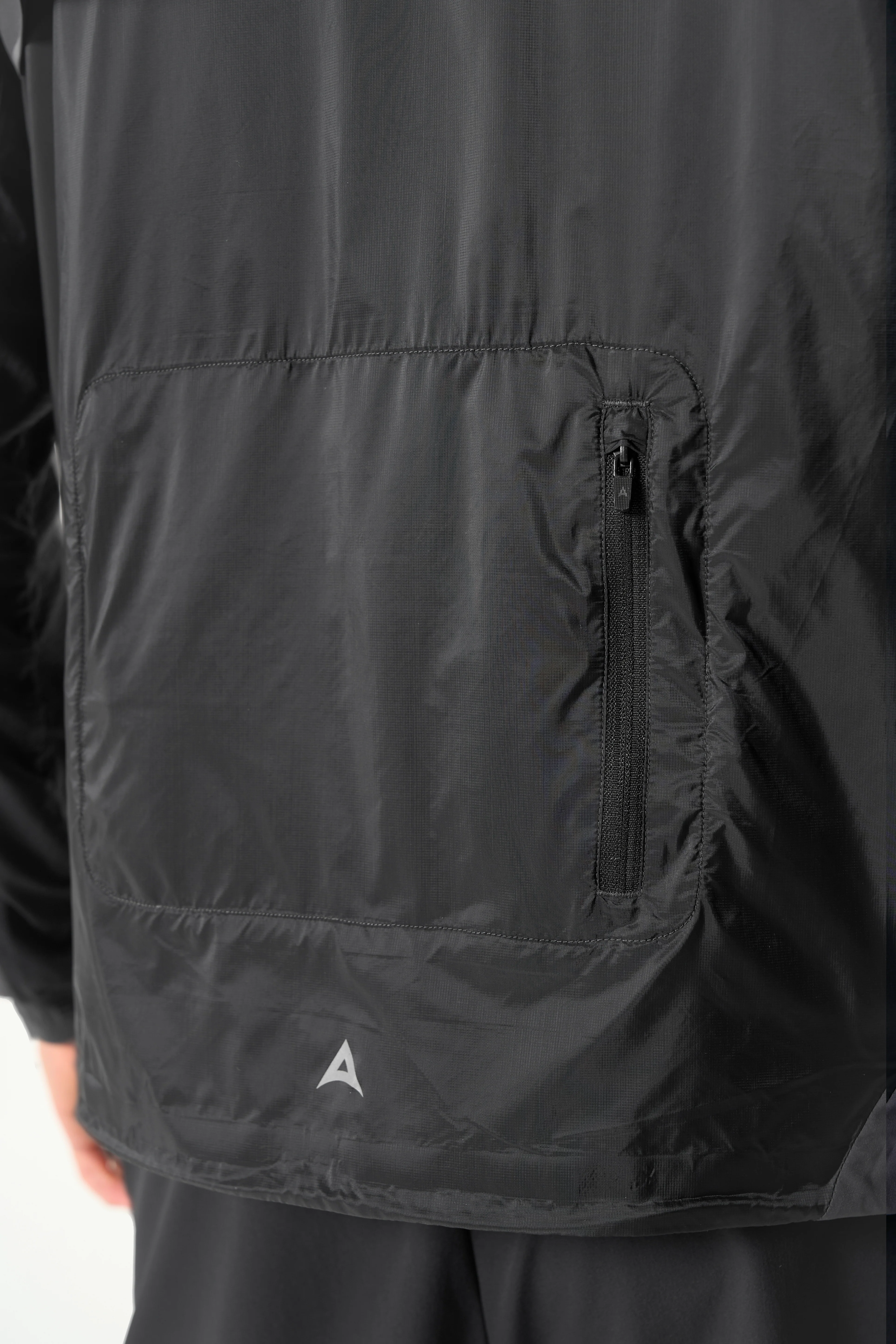 Men's Lightweight Windbreaker Jacket - Dk Charcoal / Black - Image 8