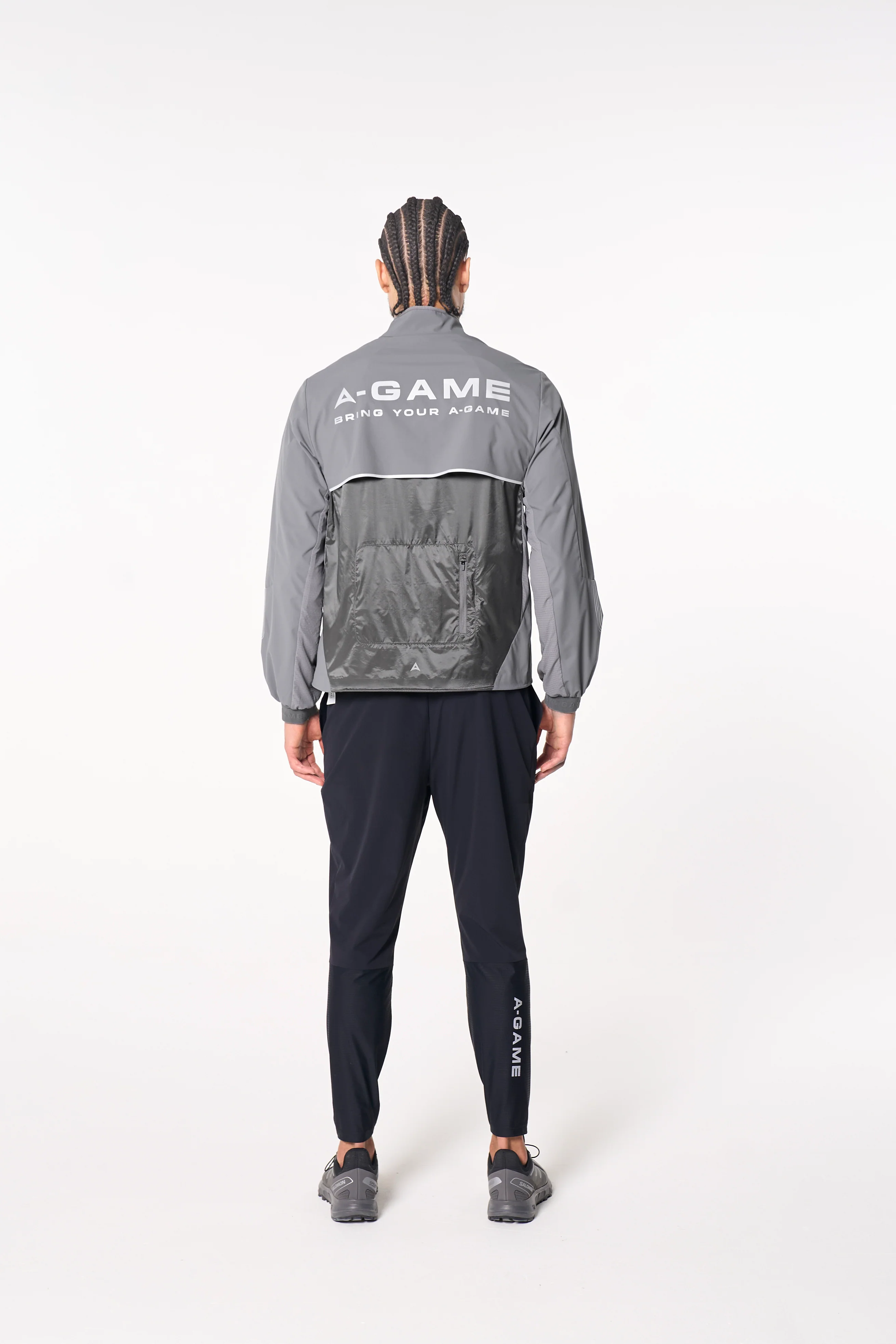 Men's Lightweight Windbreaker Jacket - Dk Grey - Image 4