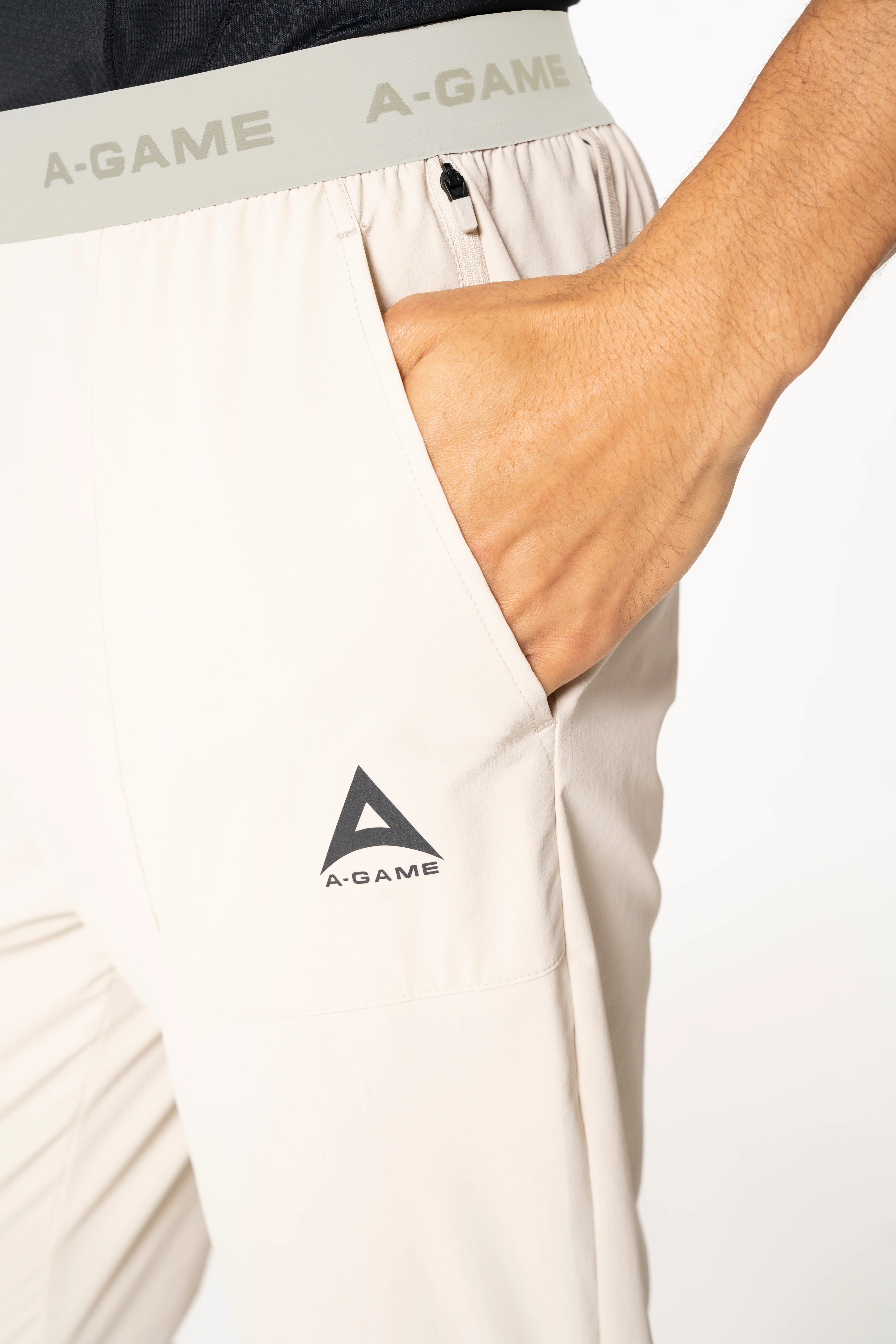 Men's Lightweight Training Pants - Beige - Image 3